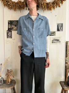 1970s Chopped Chambray Shirt (Boxy L)