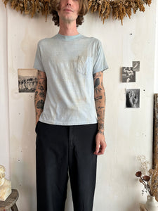 1970s Paper Thin Baby Blue Pocket Tee (M)