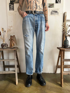 1980s Made in the US Repaired Levis 501 (32/34)