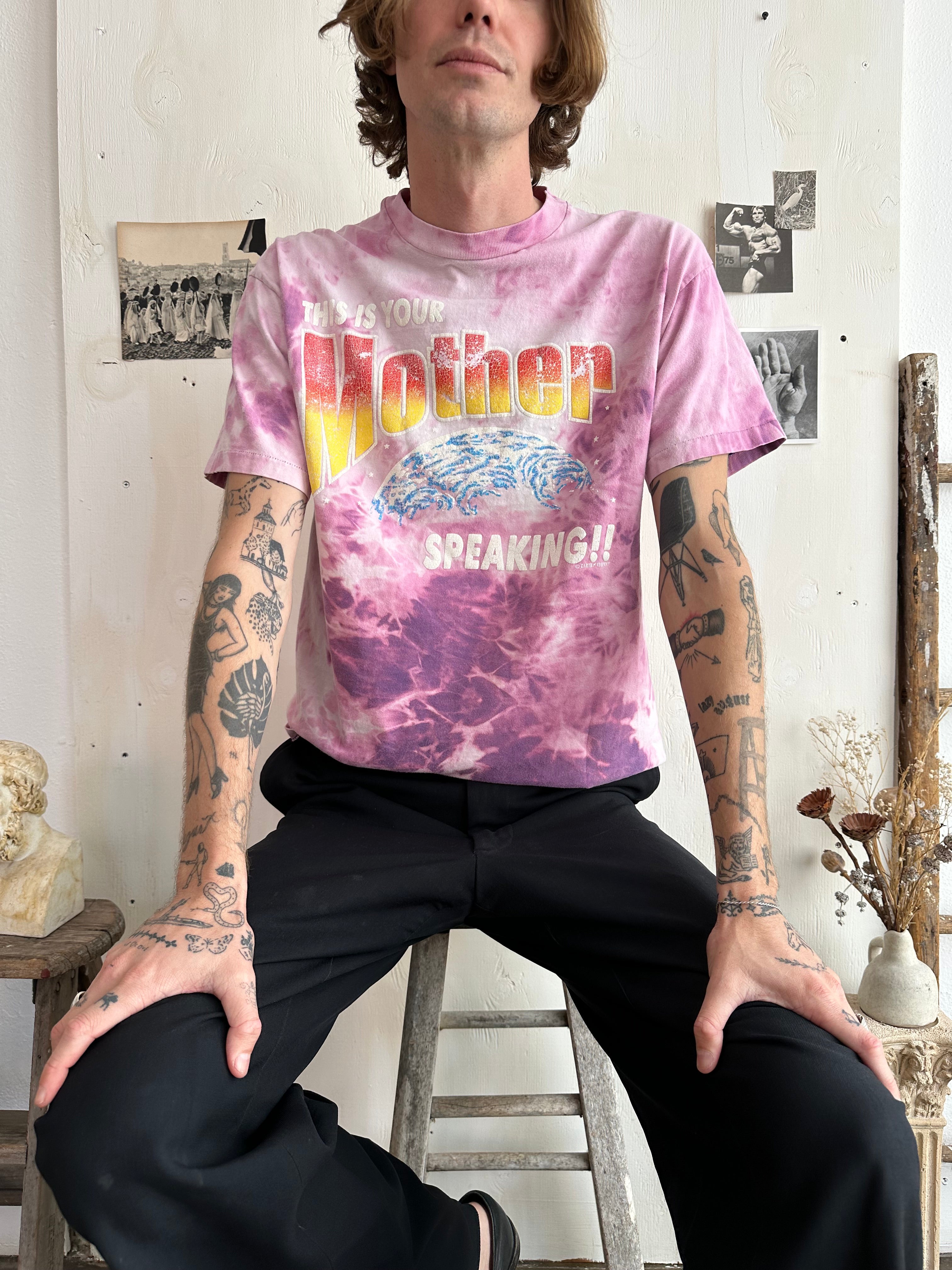 1990s Tie Dye Mother Earth T-Shirt (M/L)