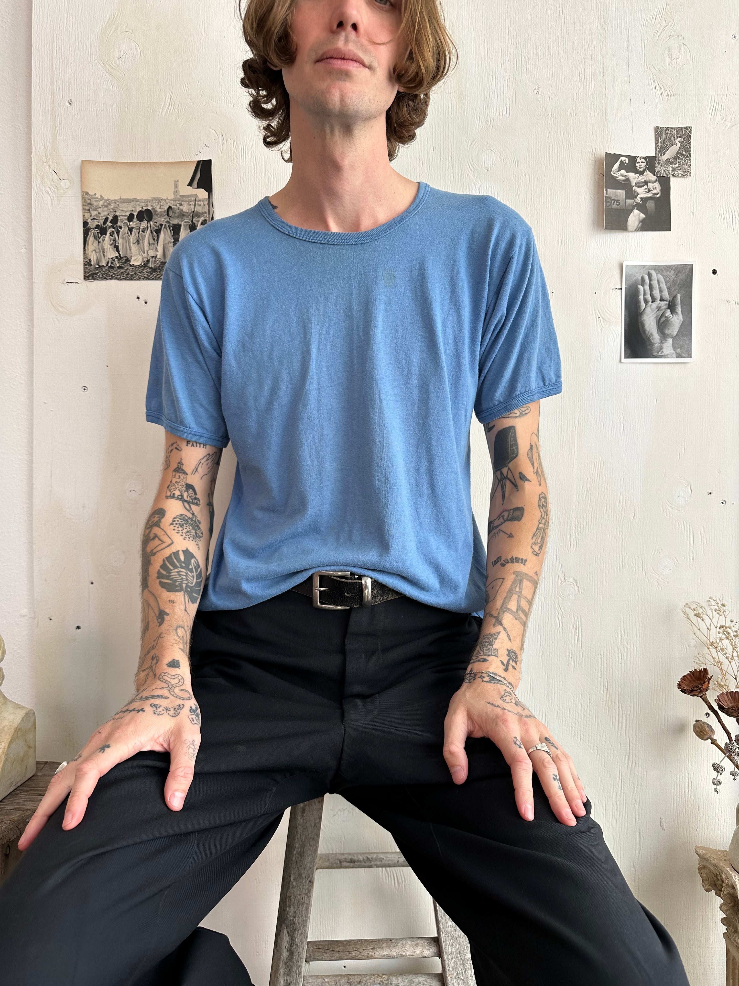1980s Light Blue Blank (M)