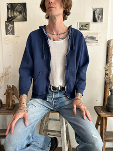 1980s Well-Worn Faded Zip-Up (M)