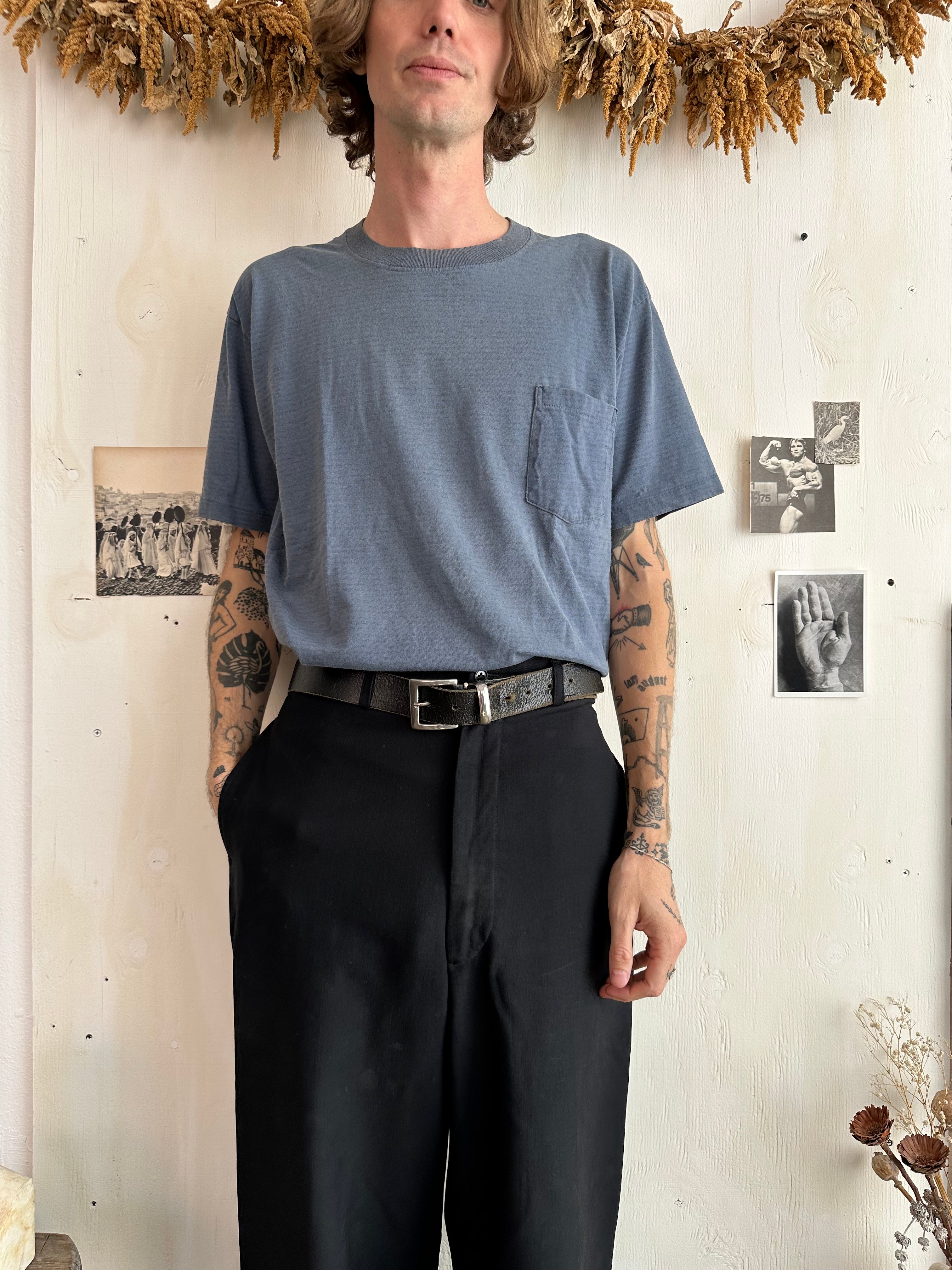 1980s Faded Blue/Grey Pocket Blank (L/XL)