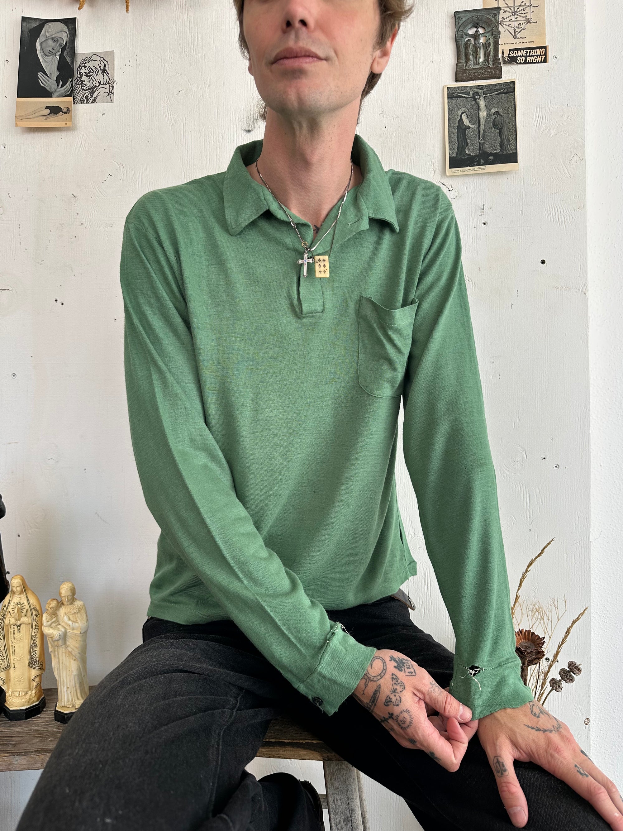 1970s Long Sleeve Polo