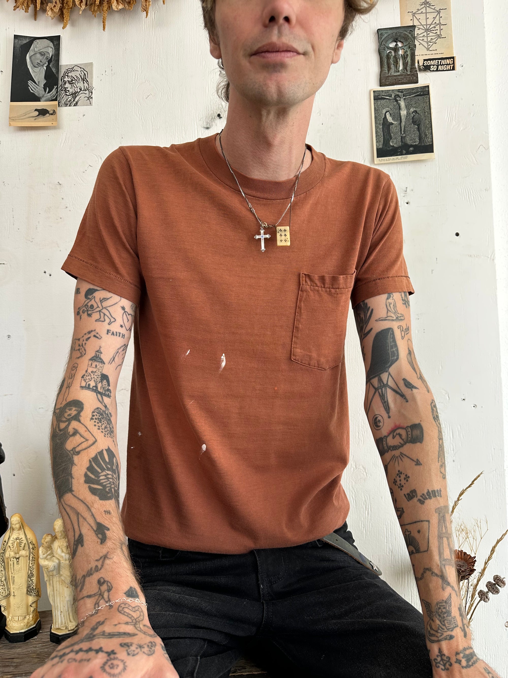 1970s Perfect 100% Cotton Brown Tee
