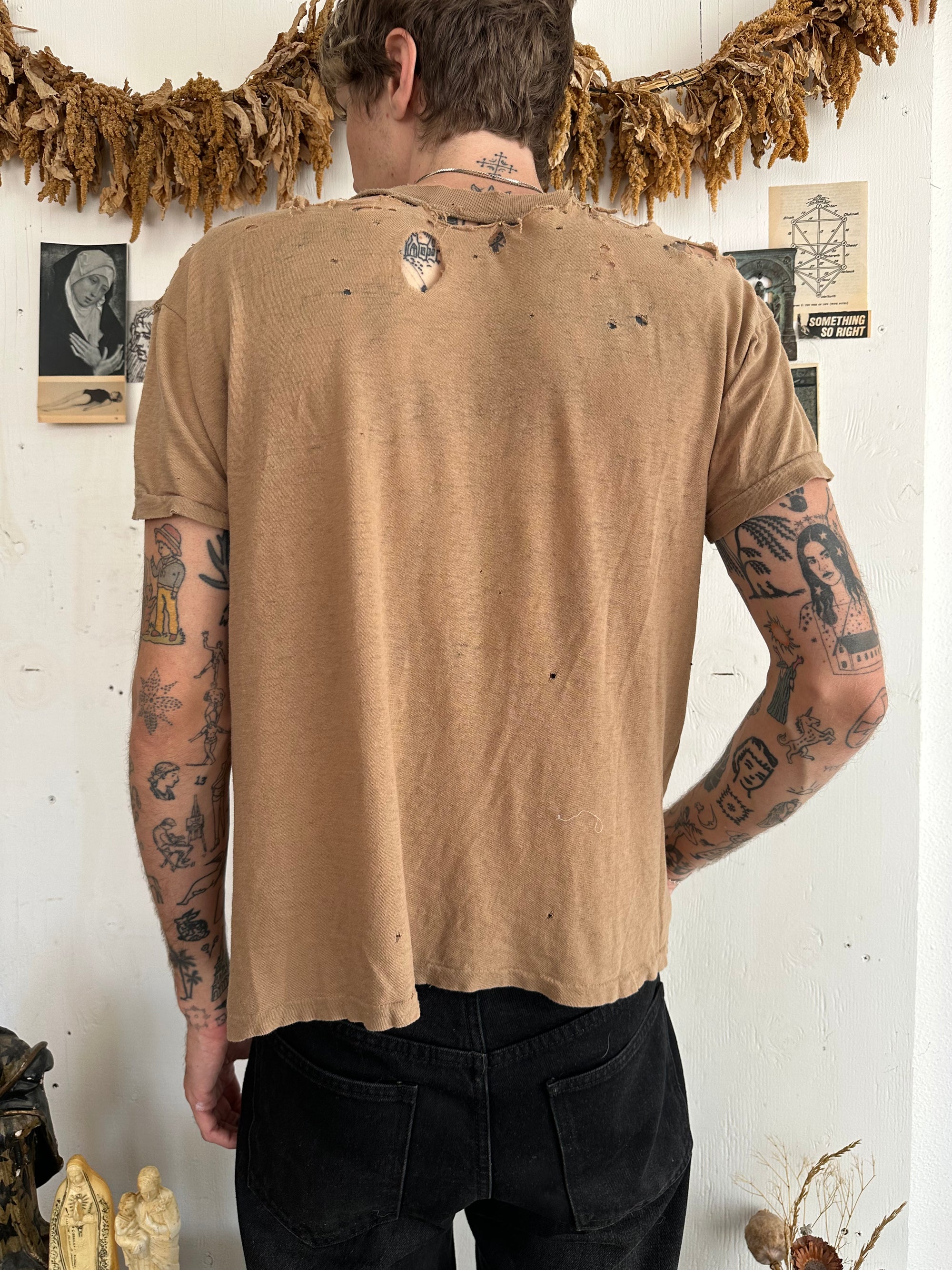 1990s Thrashed Light Brown Tee