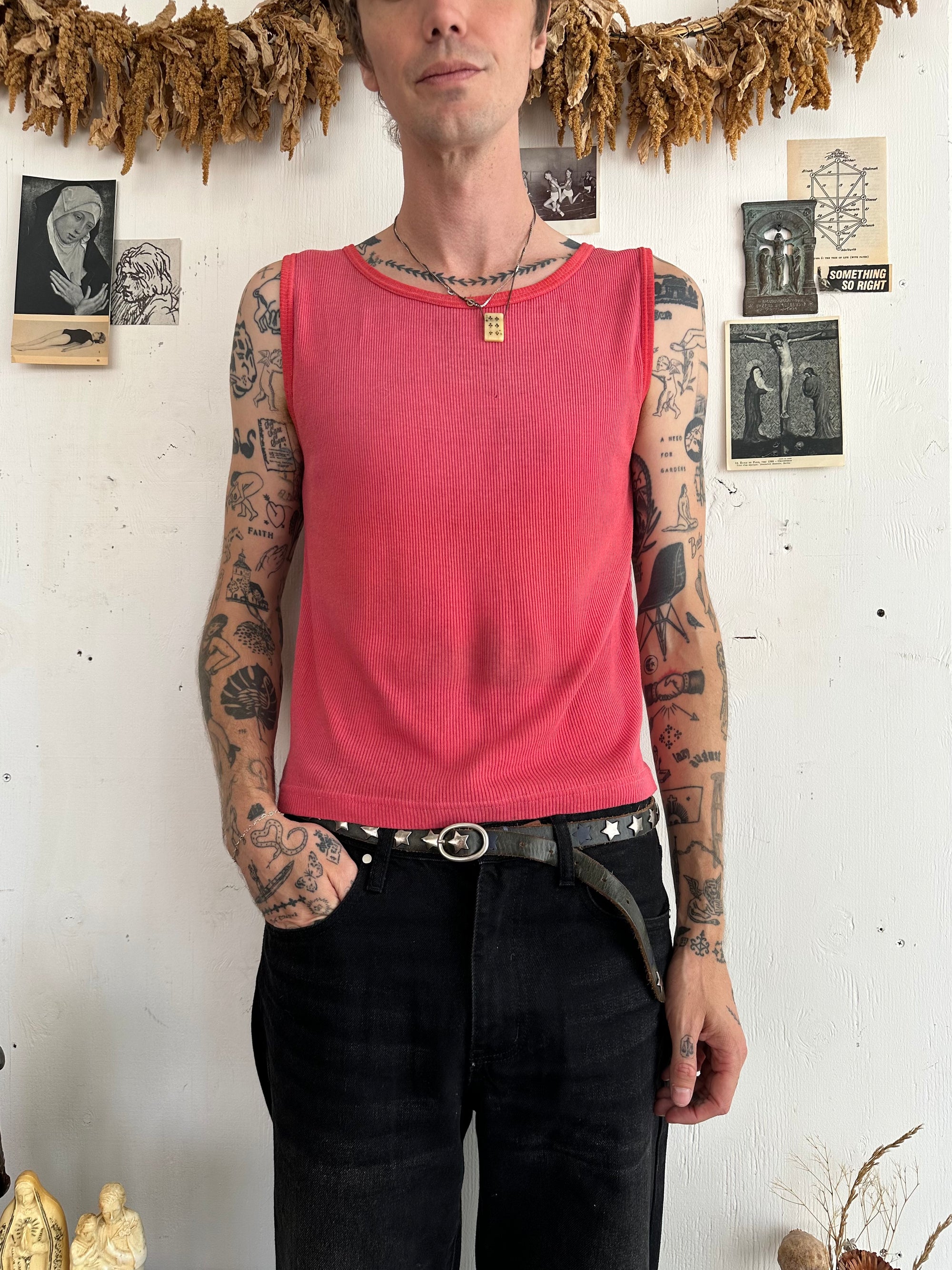 1990s Sunfaded Red Tank