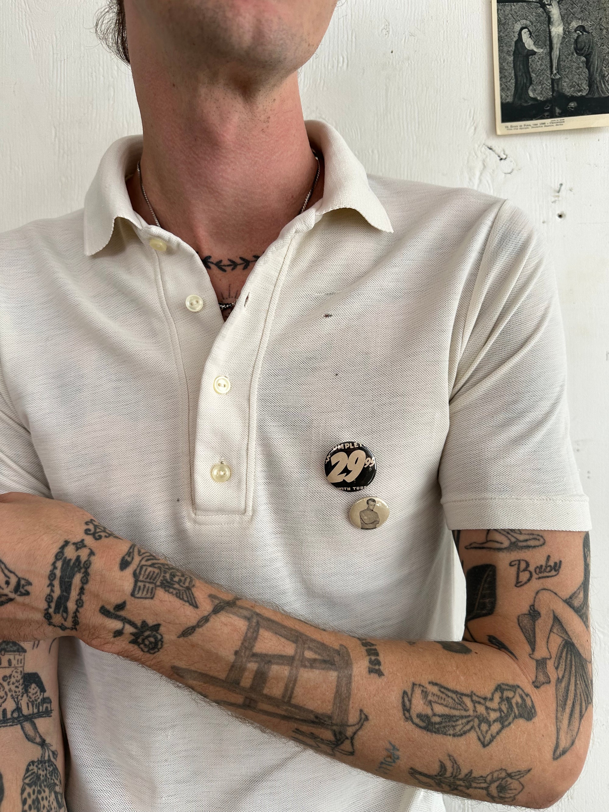 1960s Perfectly Worn Polo W/ Pins