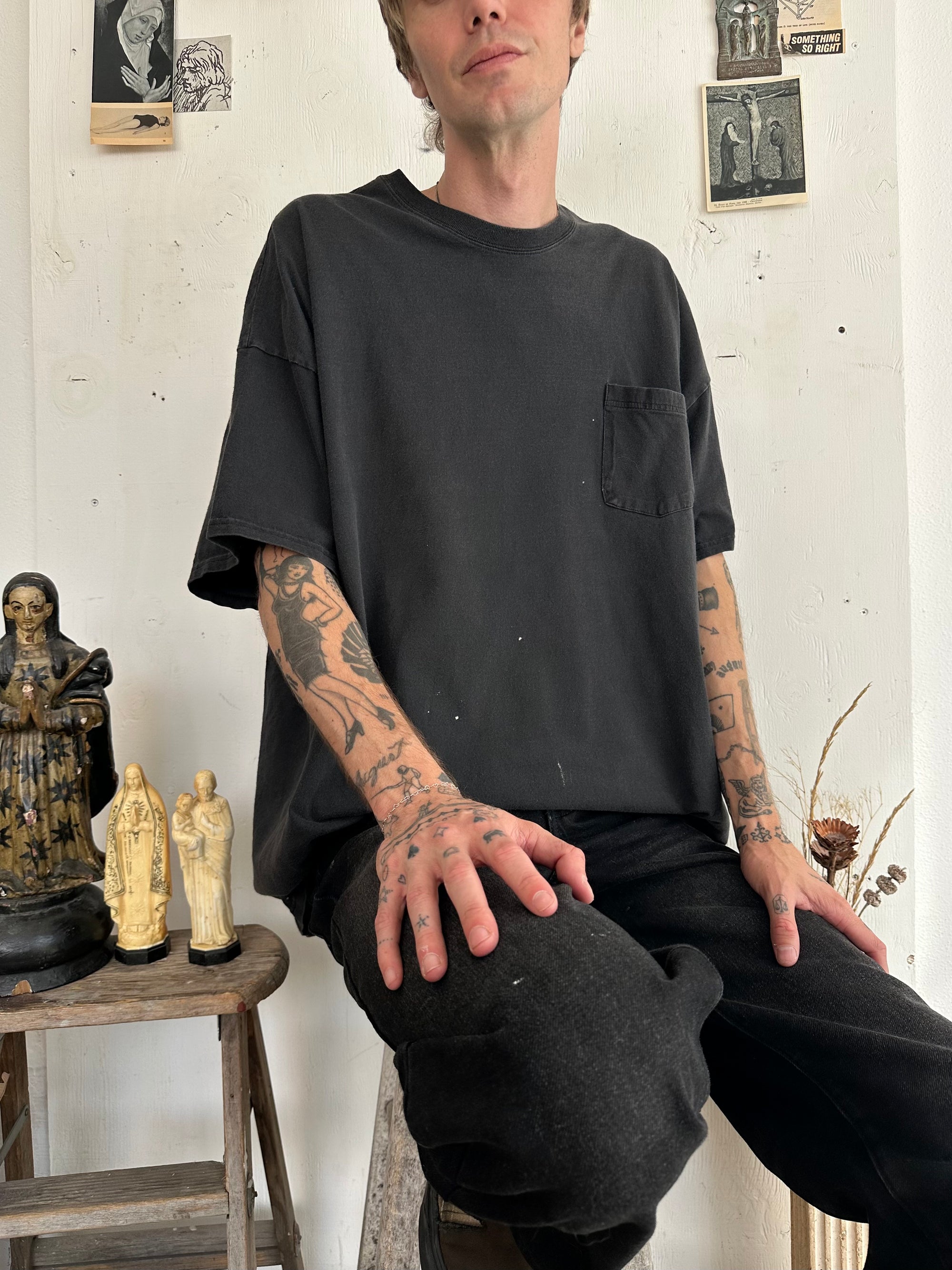 1990s Boxy and Faded Pocket Blank