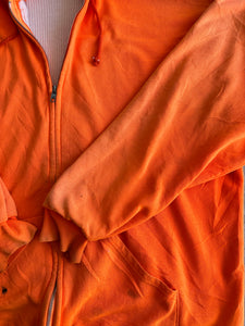 1990s Sunfaded Orange Thermal Hoodie (XXL)