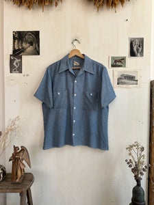 1970s Chopped Chambray Shirt (Boxy L)