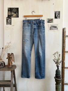 1980s Made in the US Repaired Levis 501 (32/34)