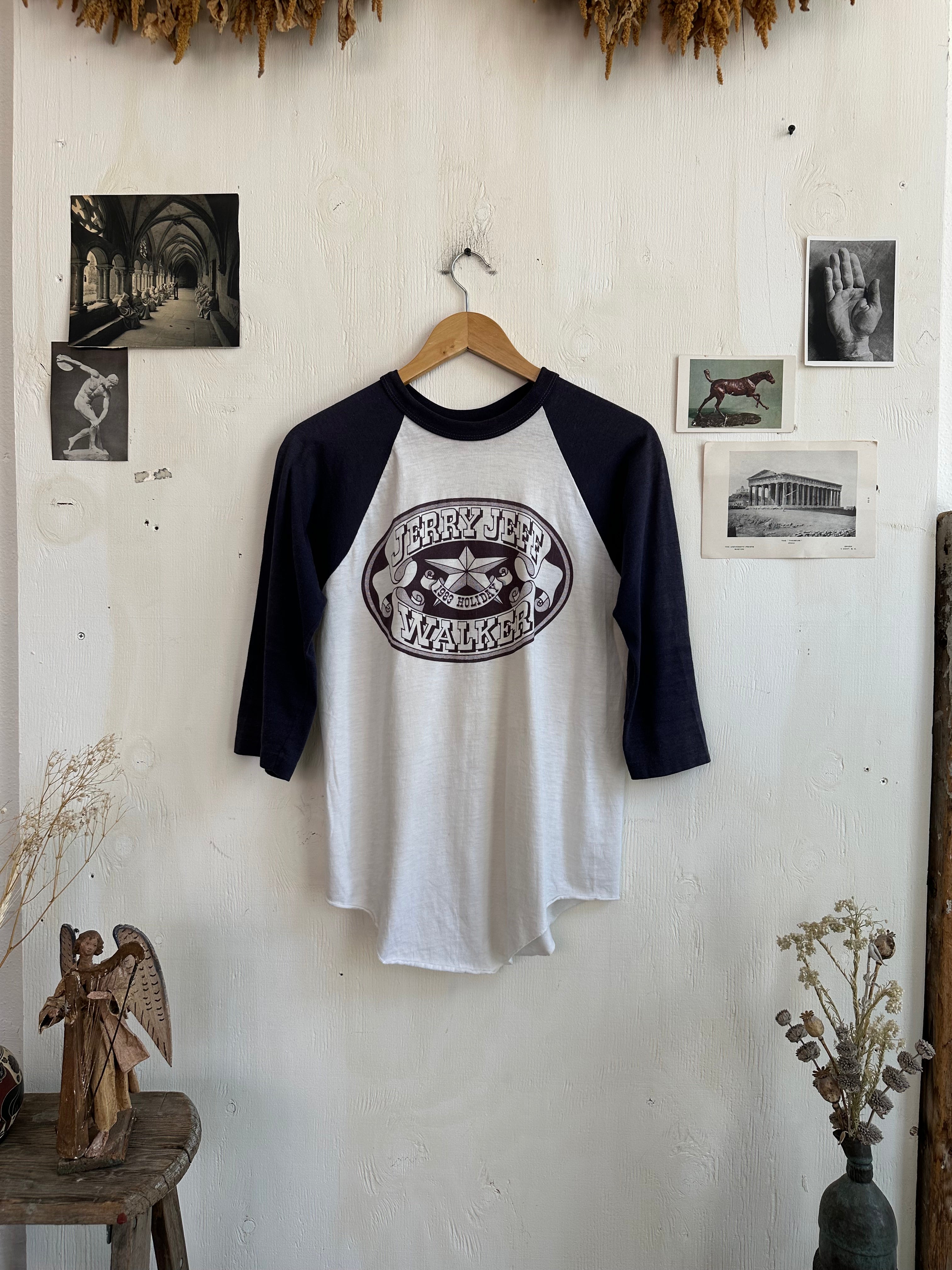 1983 Faded Jerry Jeff Walker Baseball Tee (M)