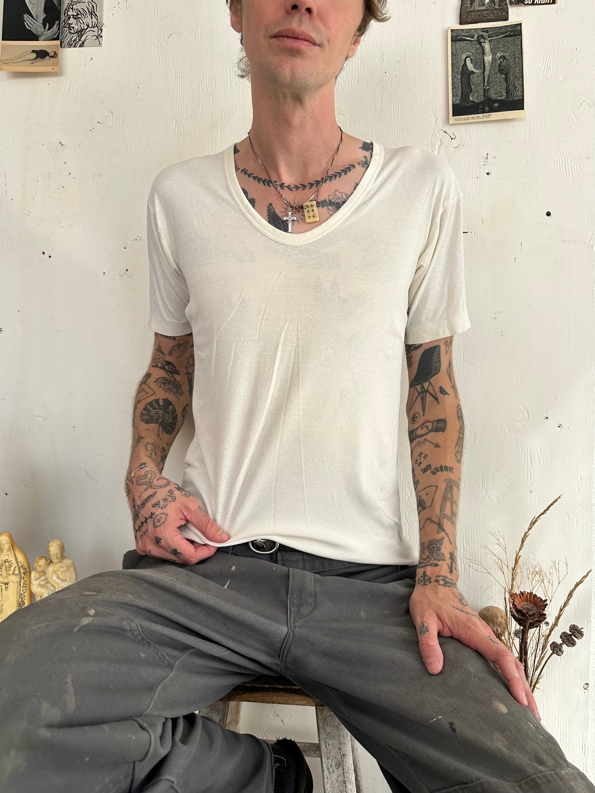1980s White Blank