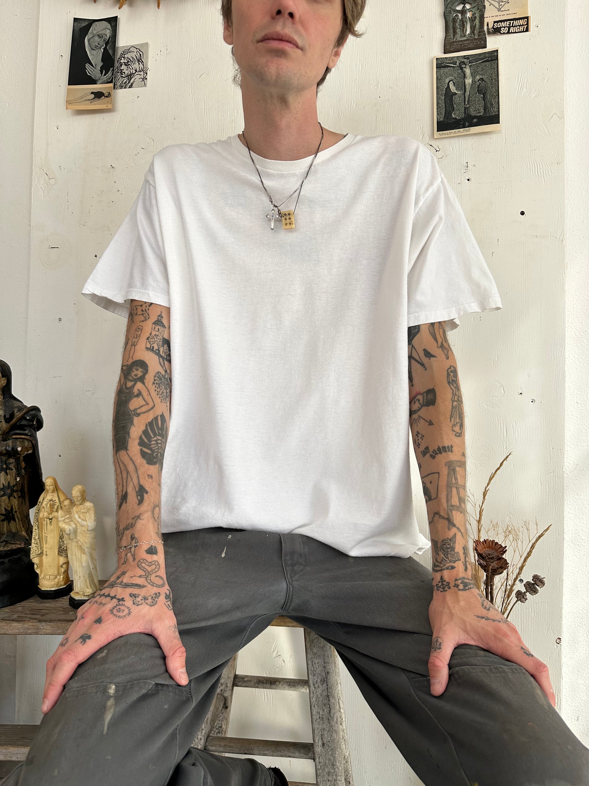 1980s White Blank