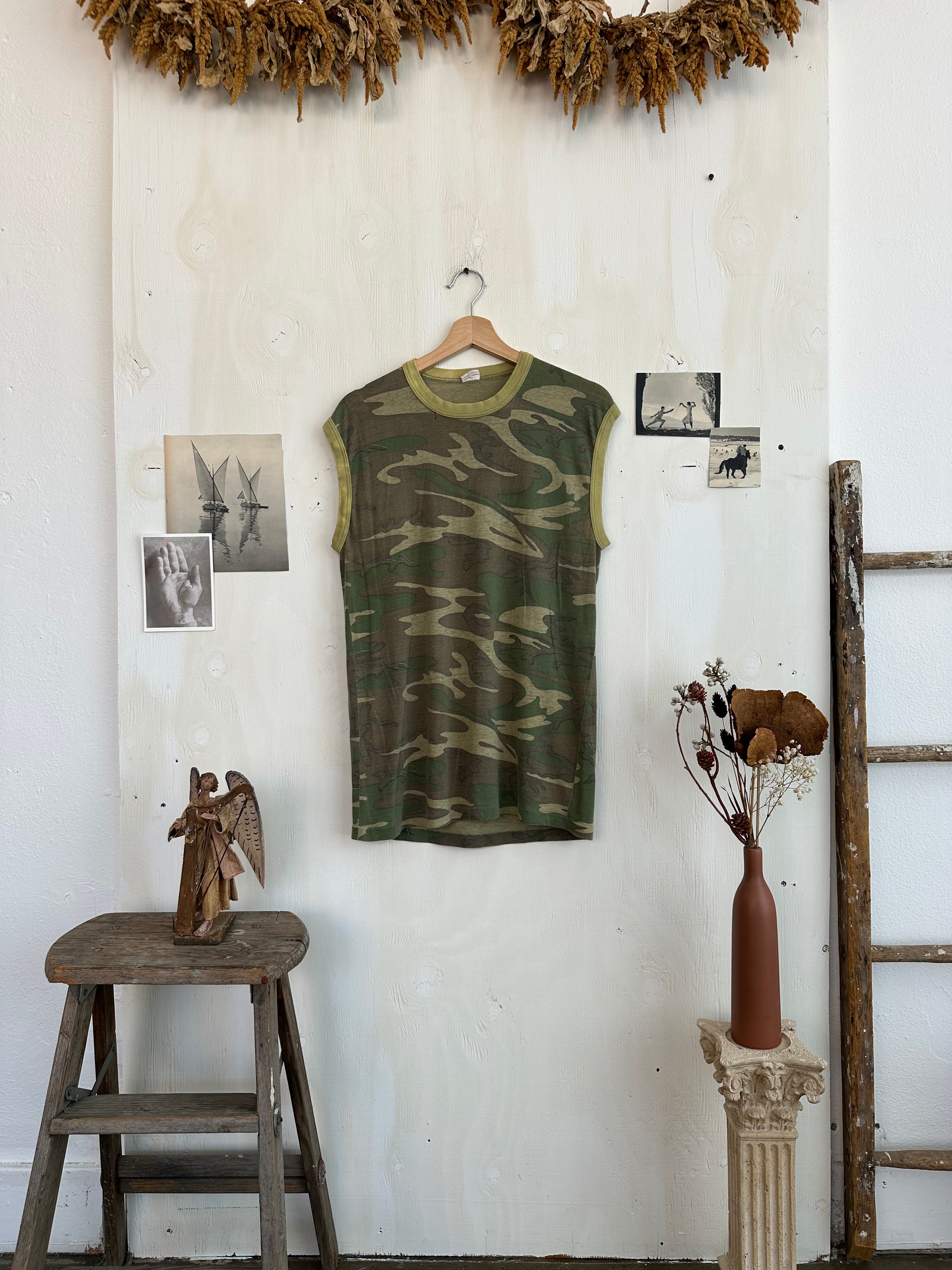 1980s Paper Thin Camo Muscle Tank (M)