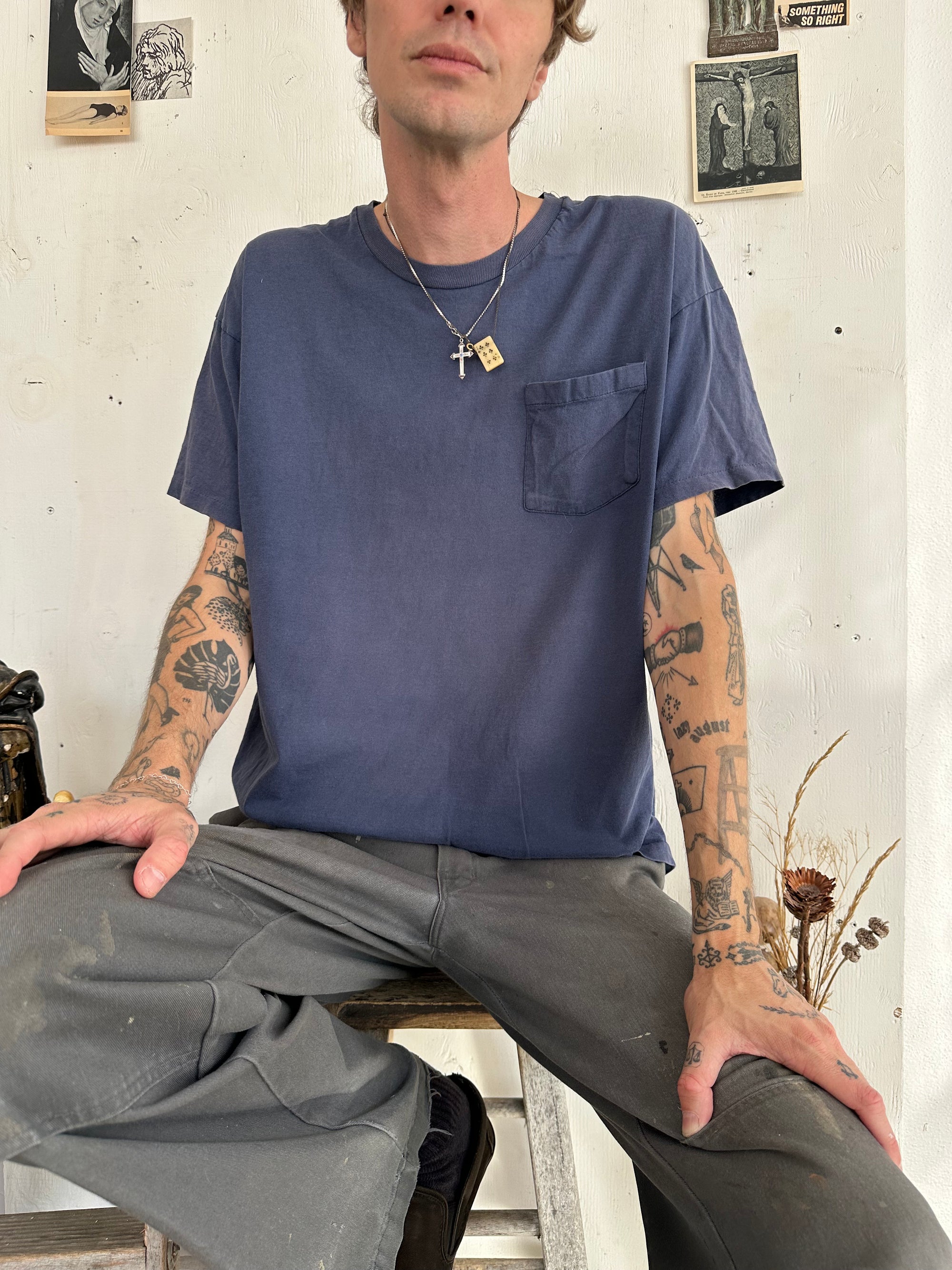 1990s Blue Pocket Tee
