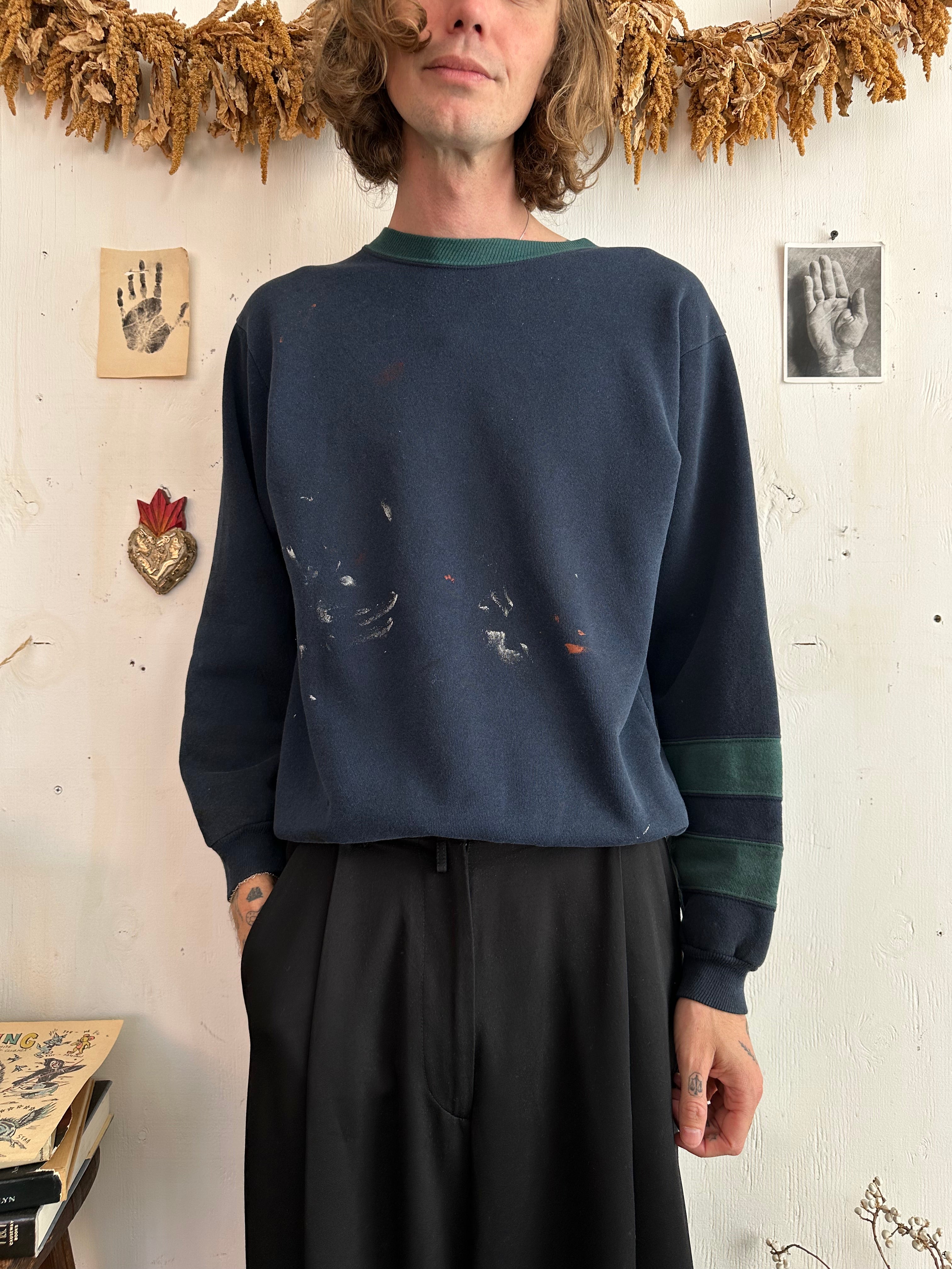 1980s Paint Stained Crewneck (Boxy M)