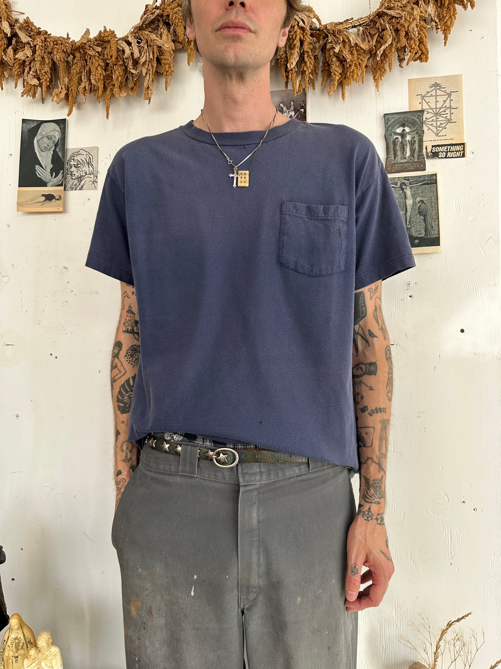 1990s Faded Blue Pocket Tee