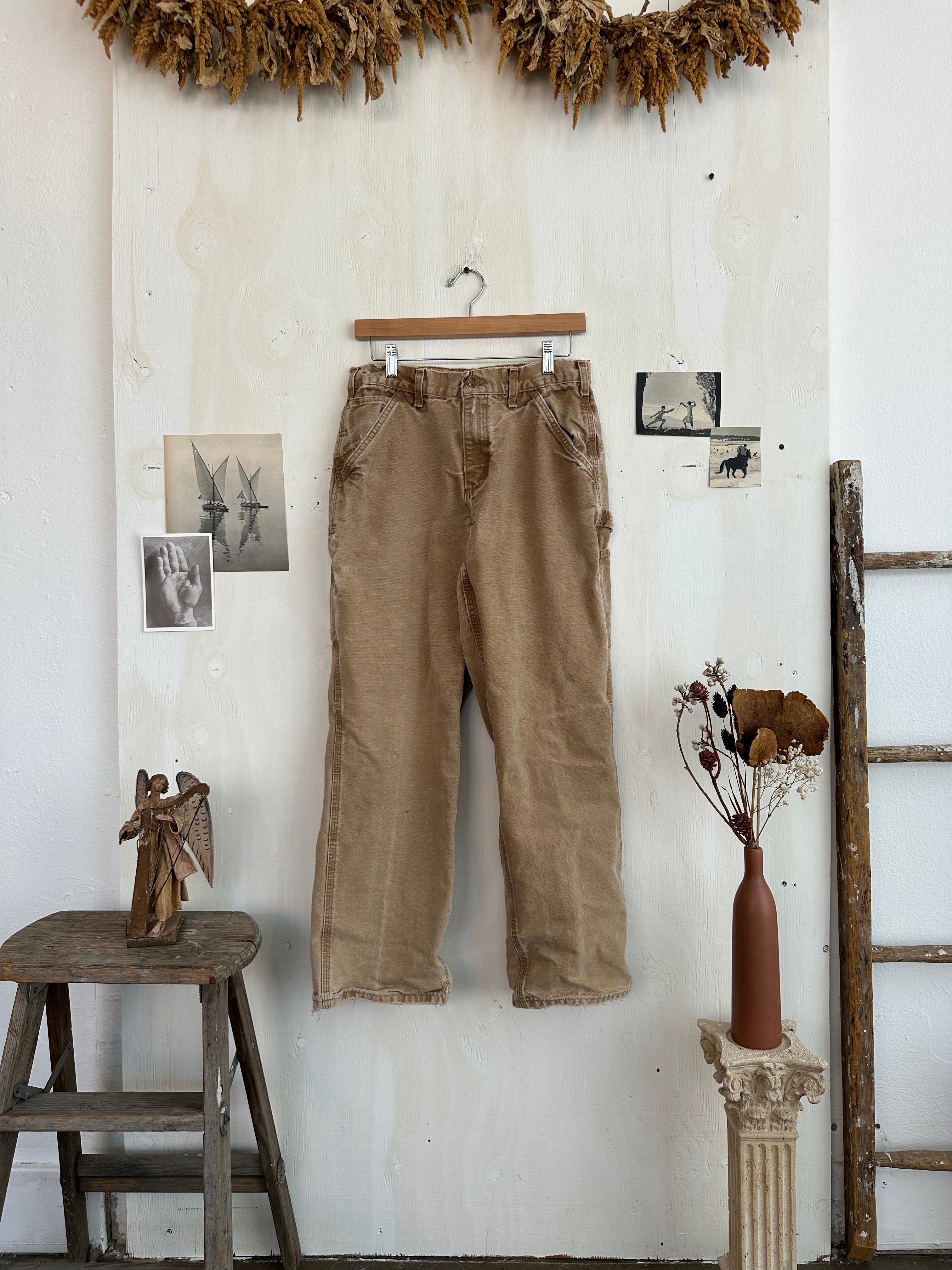 1980s Well-Worn Sunfaded Carhartt Carpenter Pants (29/29)