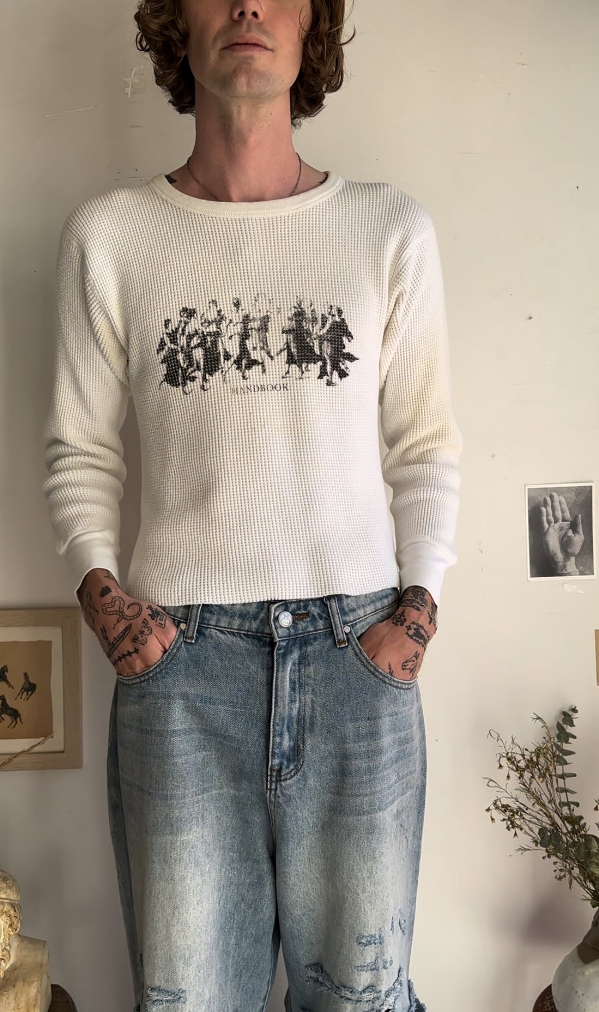 1980s Ashes Chopped Thermal (Boxy S/M)