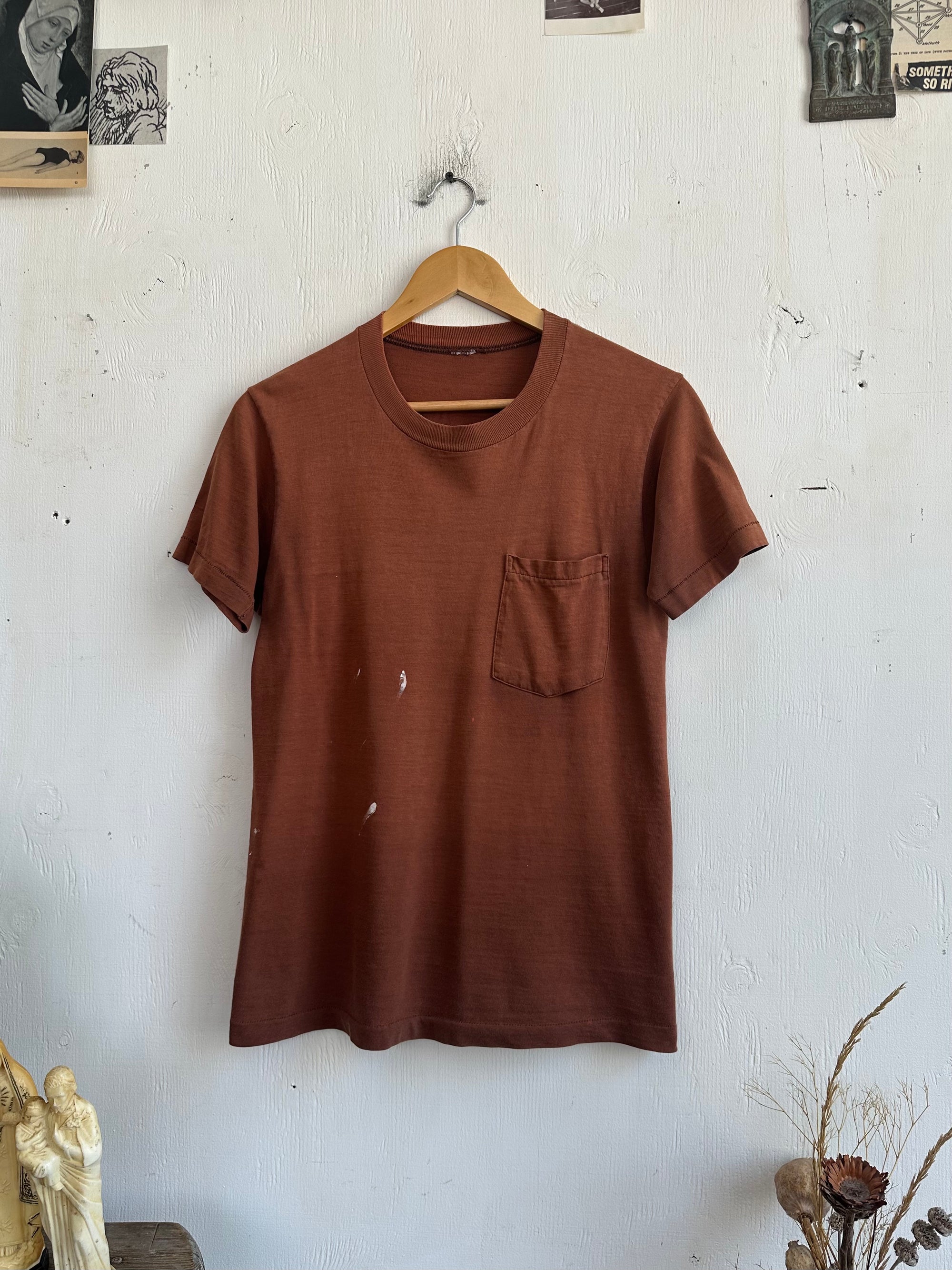 1970s Perfect 100% Cotton Brown Tee