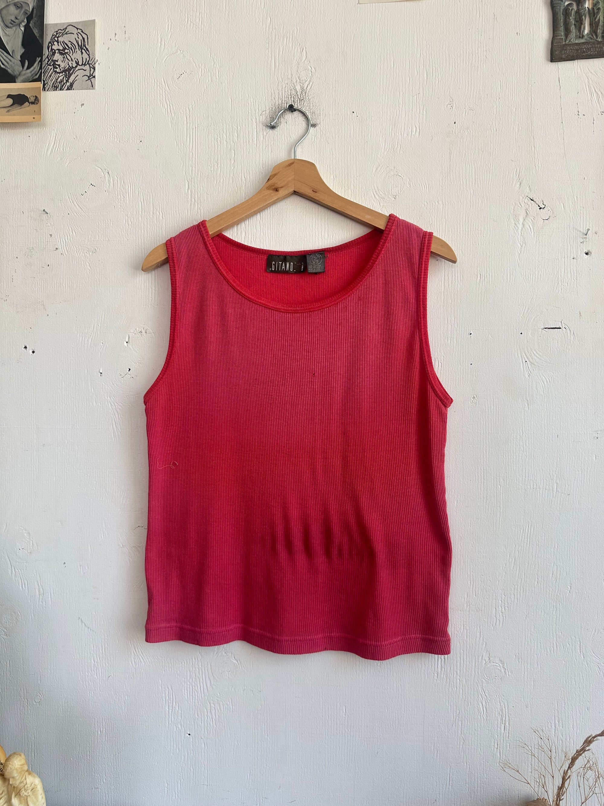 1990s Sunfaded Red Tank