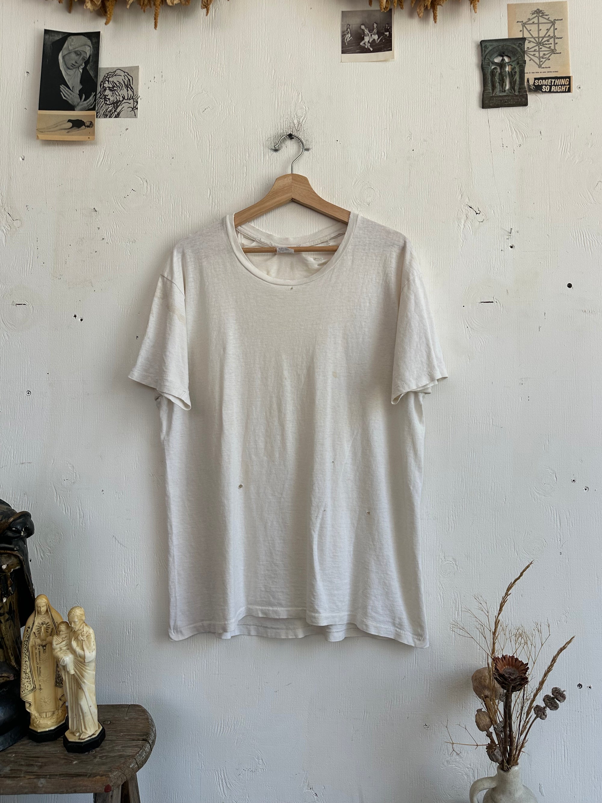 1990s Thrashed White Blank