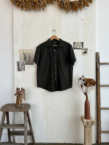 1970s Charcoal S/S Button Up (Boxy M)