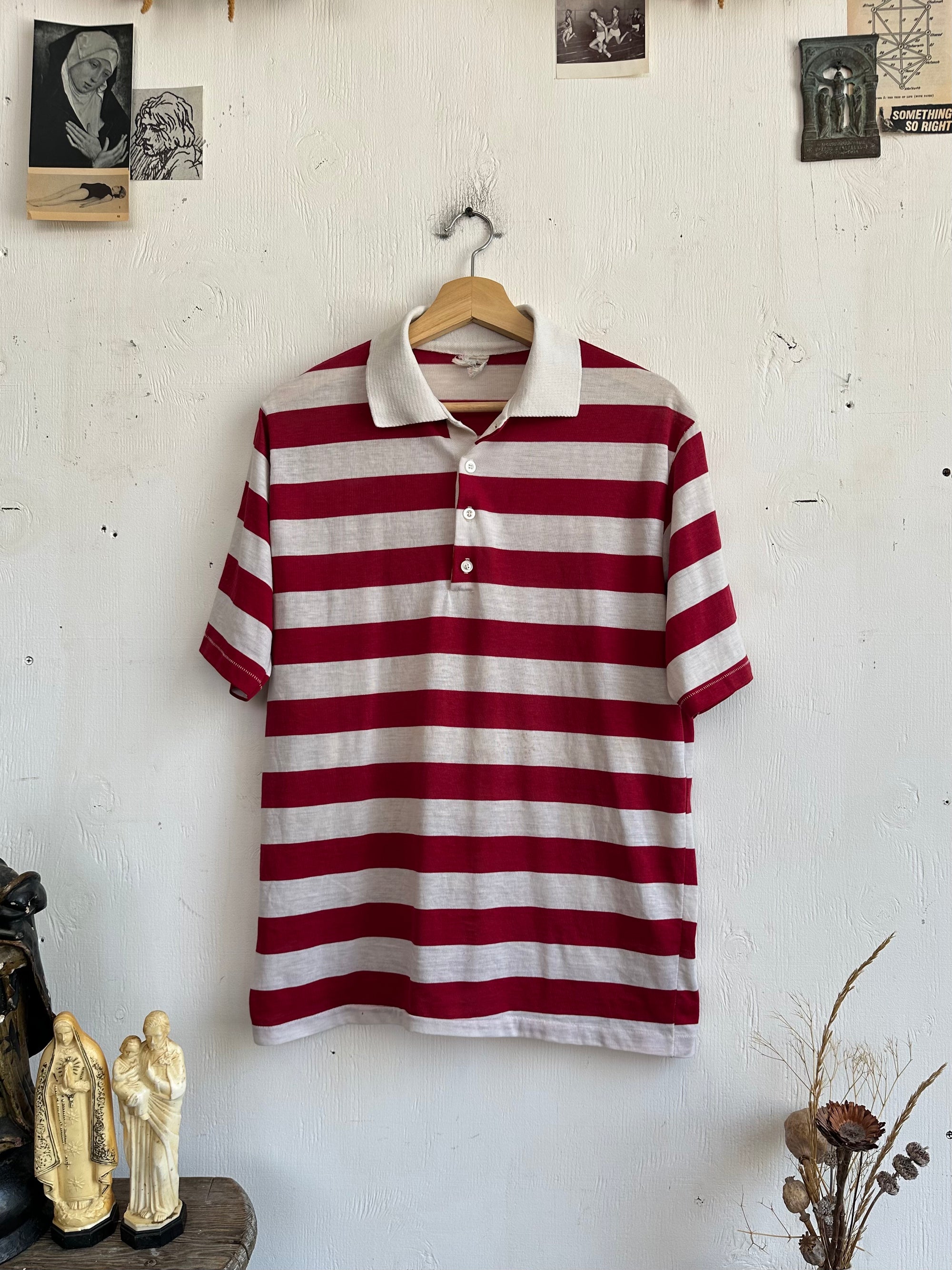 1980s Striped Polo