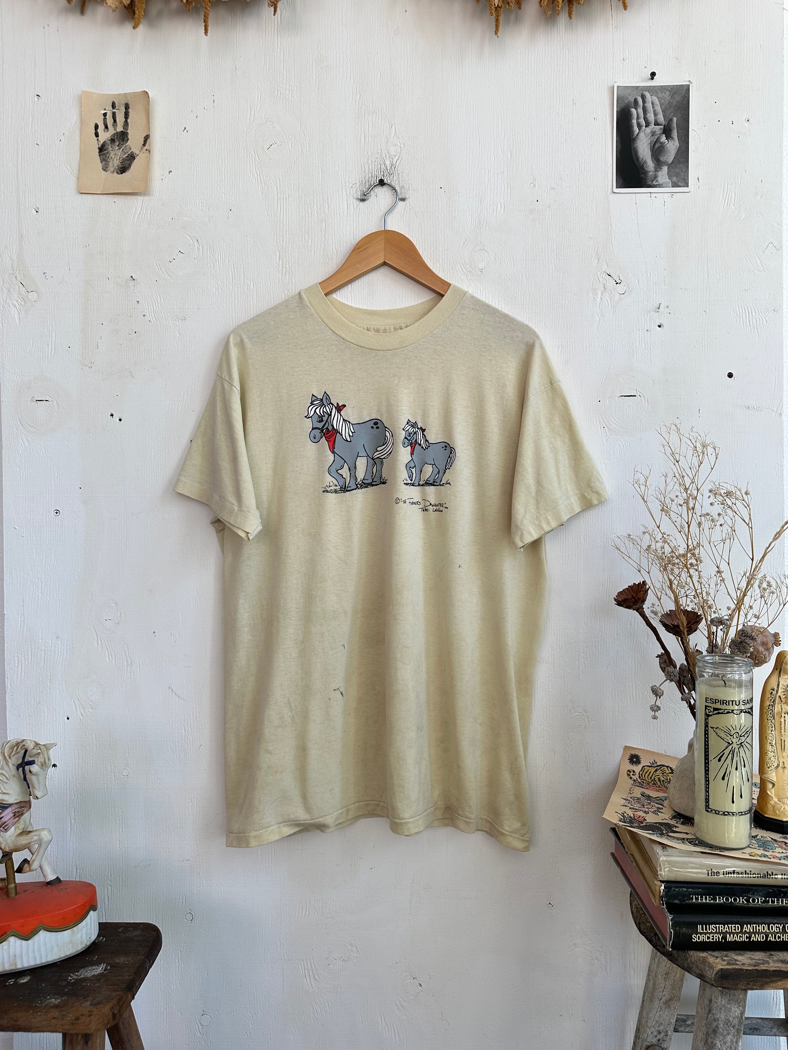 1980s Farmers Daughter Horse T-Shirt (XL)
