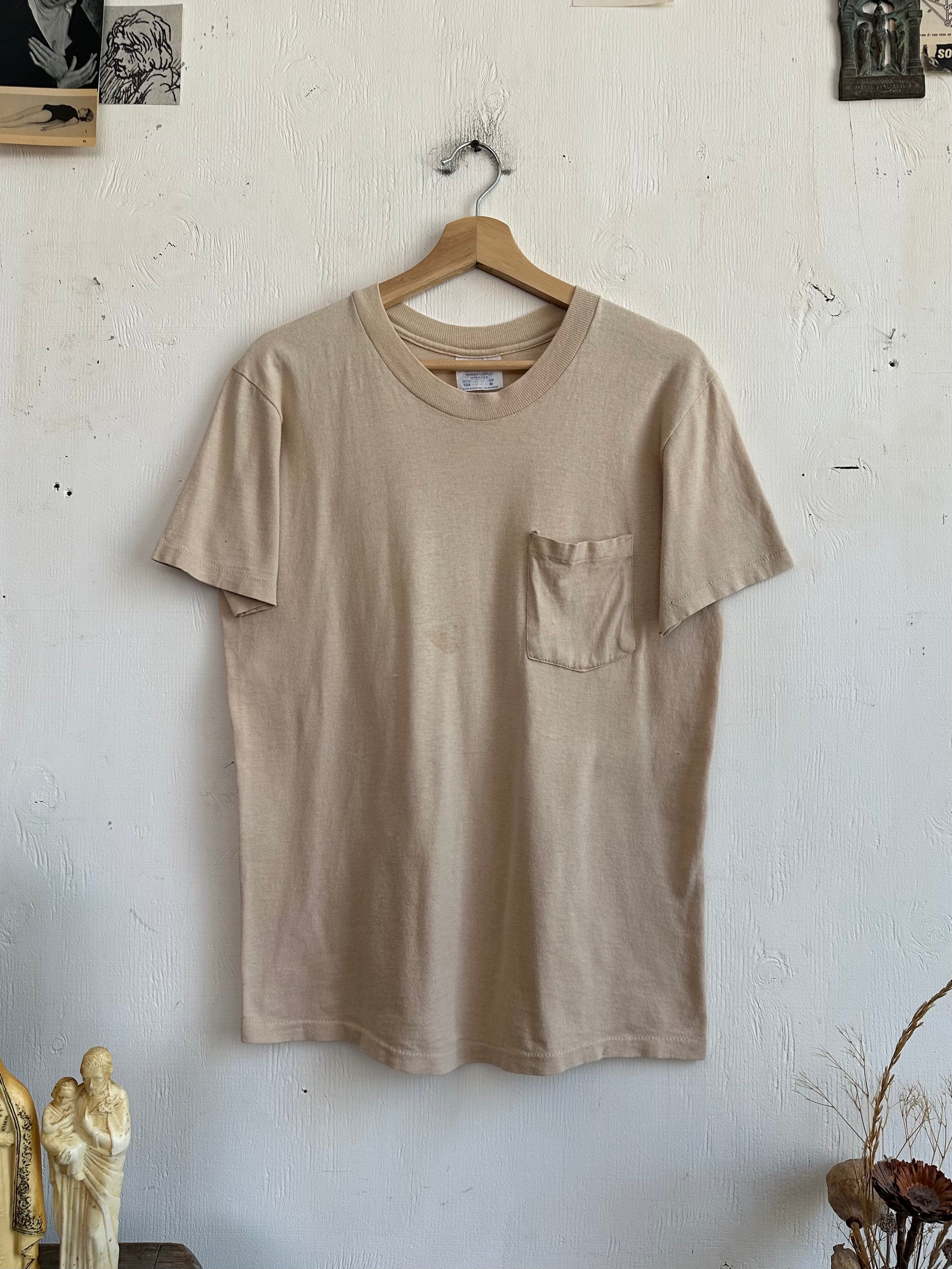 1980s Beige Pocket Tee