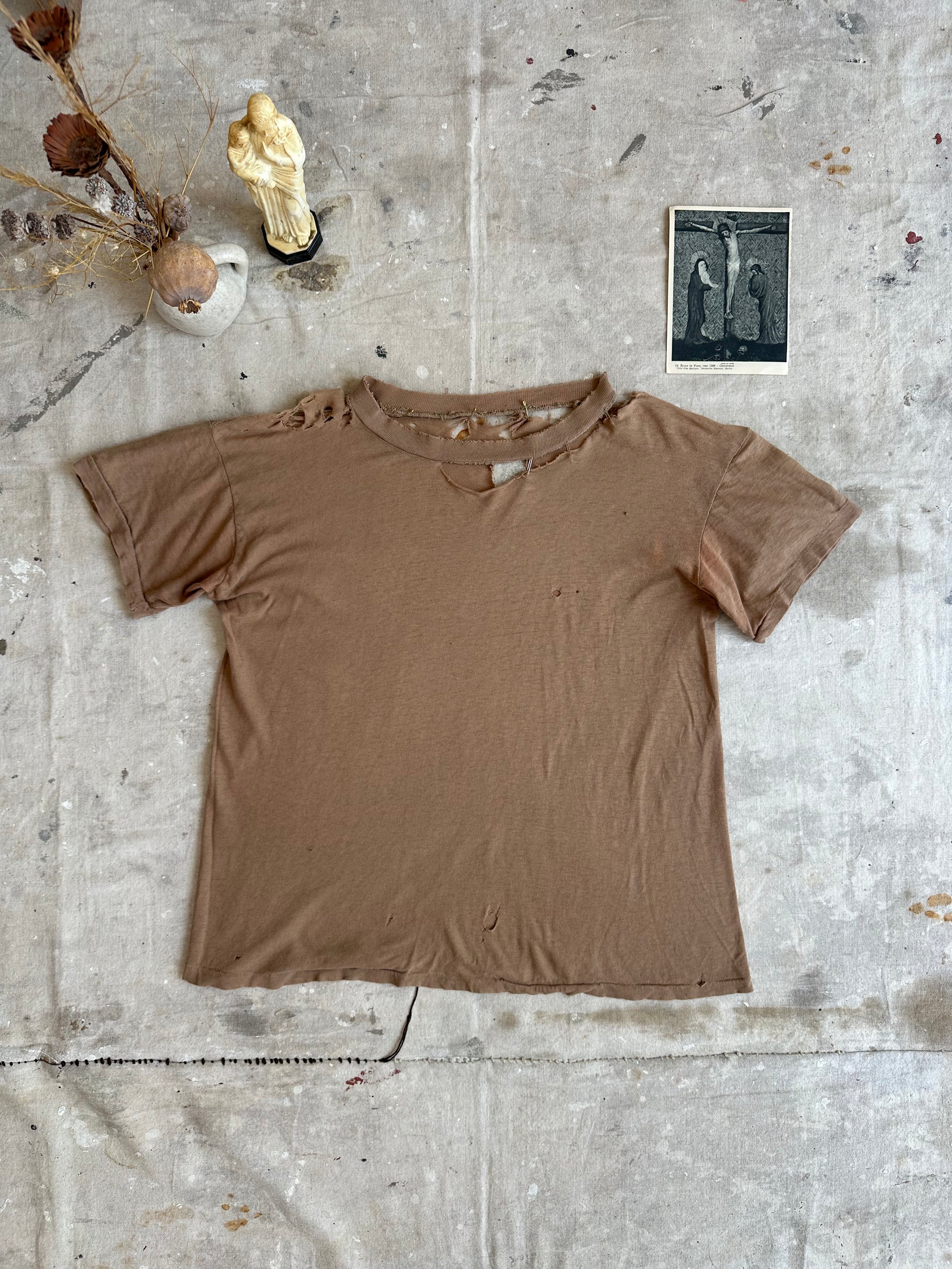 1990s Thrashed Light Brown Tee