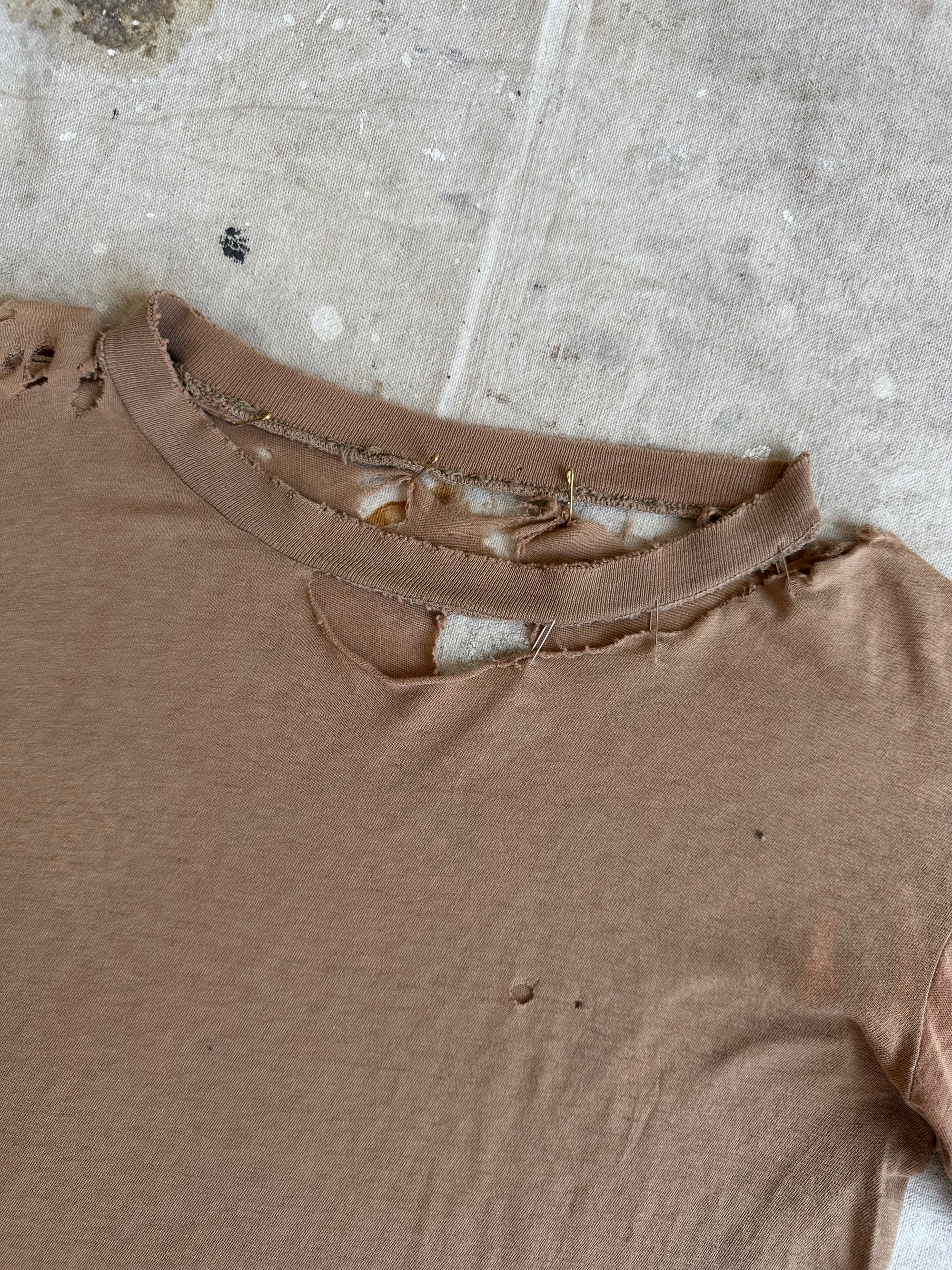 1990s Thrashed Light Brown Tee