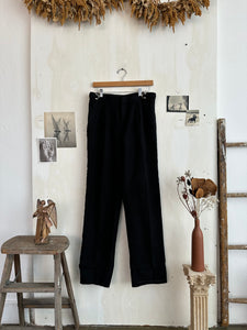 1980s Pleated Released Hem Tuxedo Trousers (32/33)