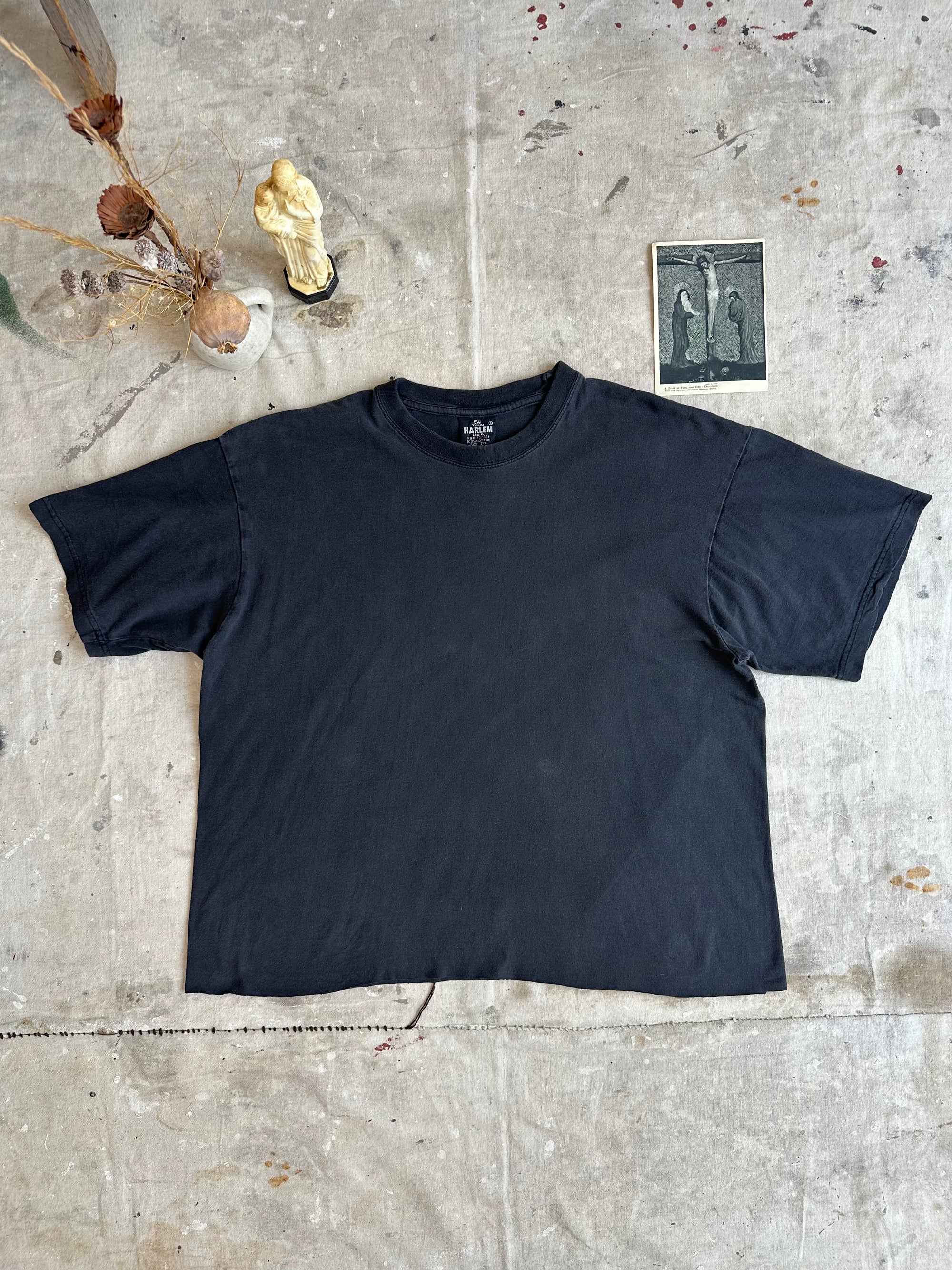 1990s Faded Black Chopped T-Shirt