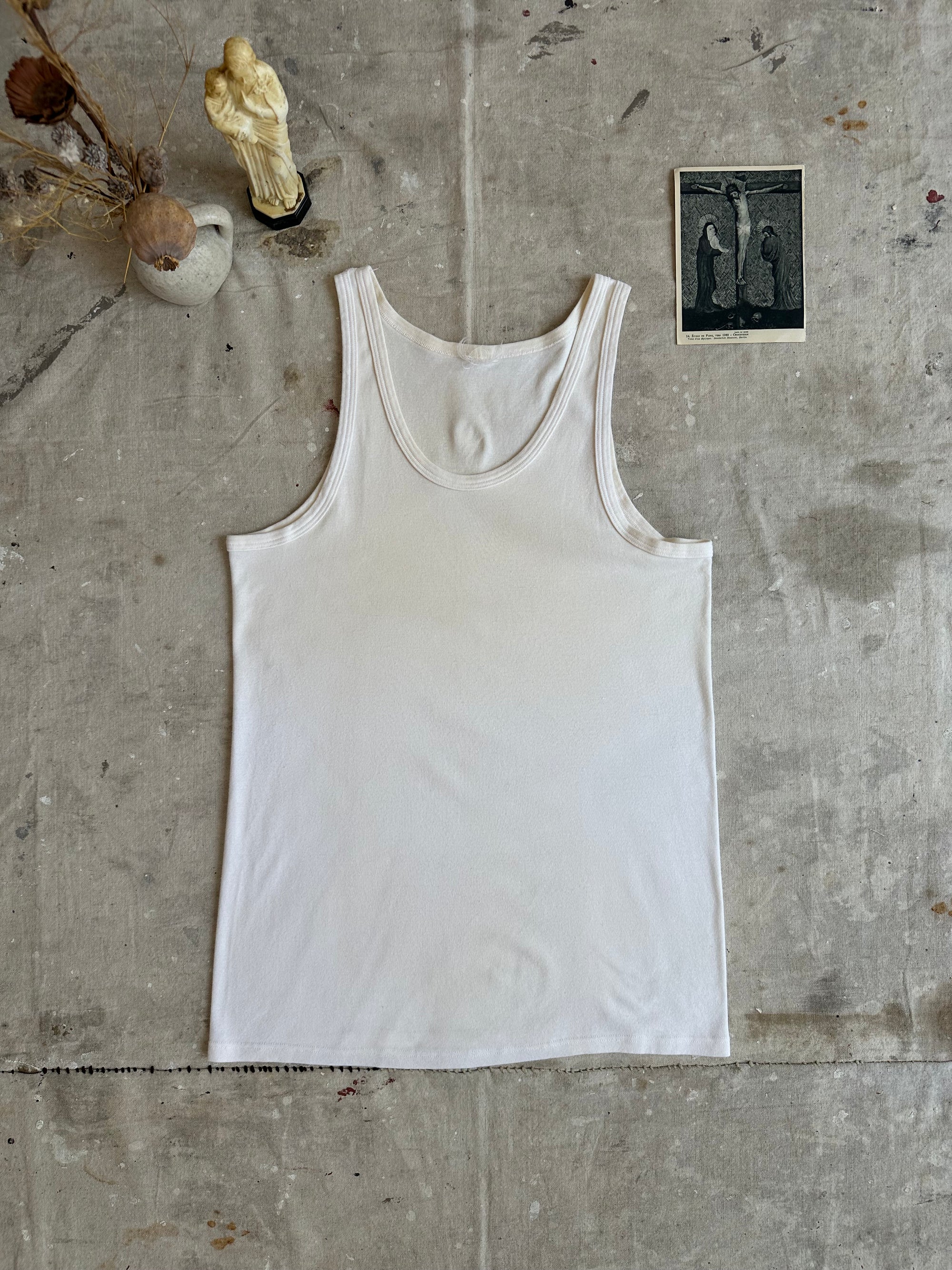 1980s Well Worn White Tank