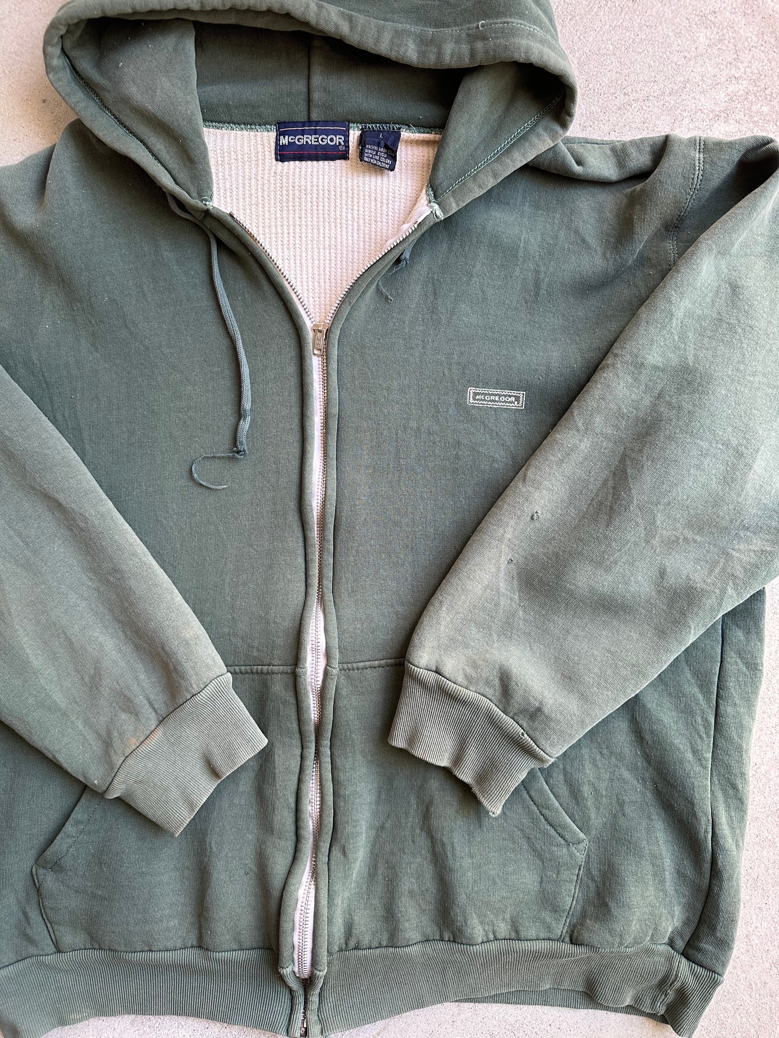 1970s Sunfaded McGregor Thermal Lined Hoodie (L)