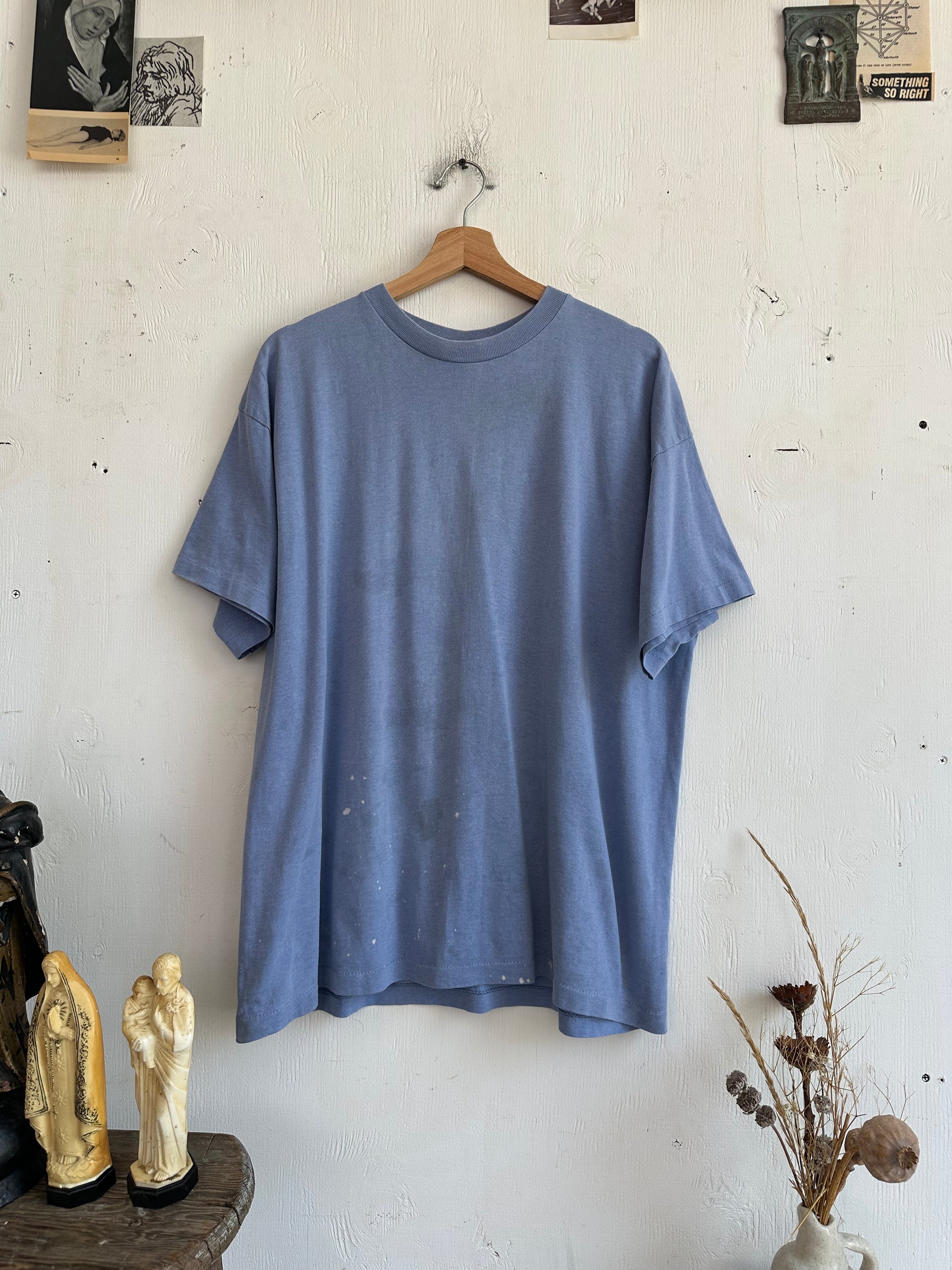 1990s Perfectly Worn Steel Blue T-Shirt