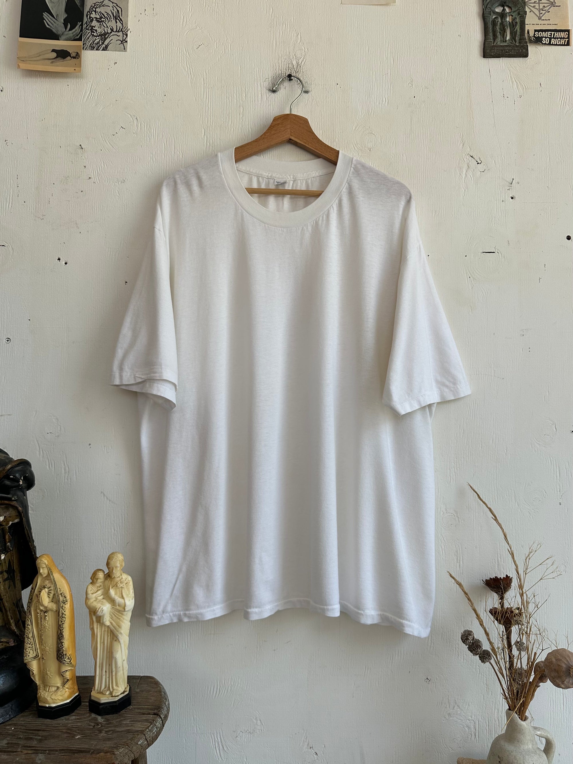1990s Oversized White Blank