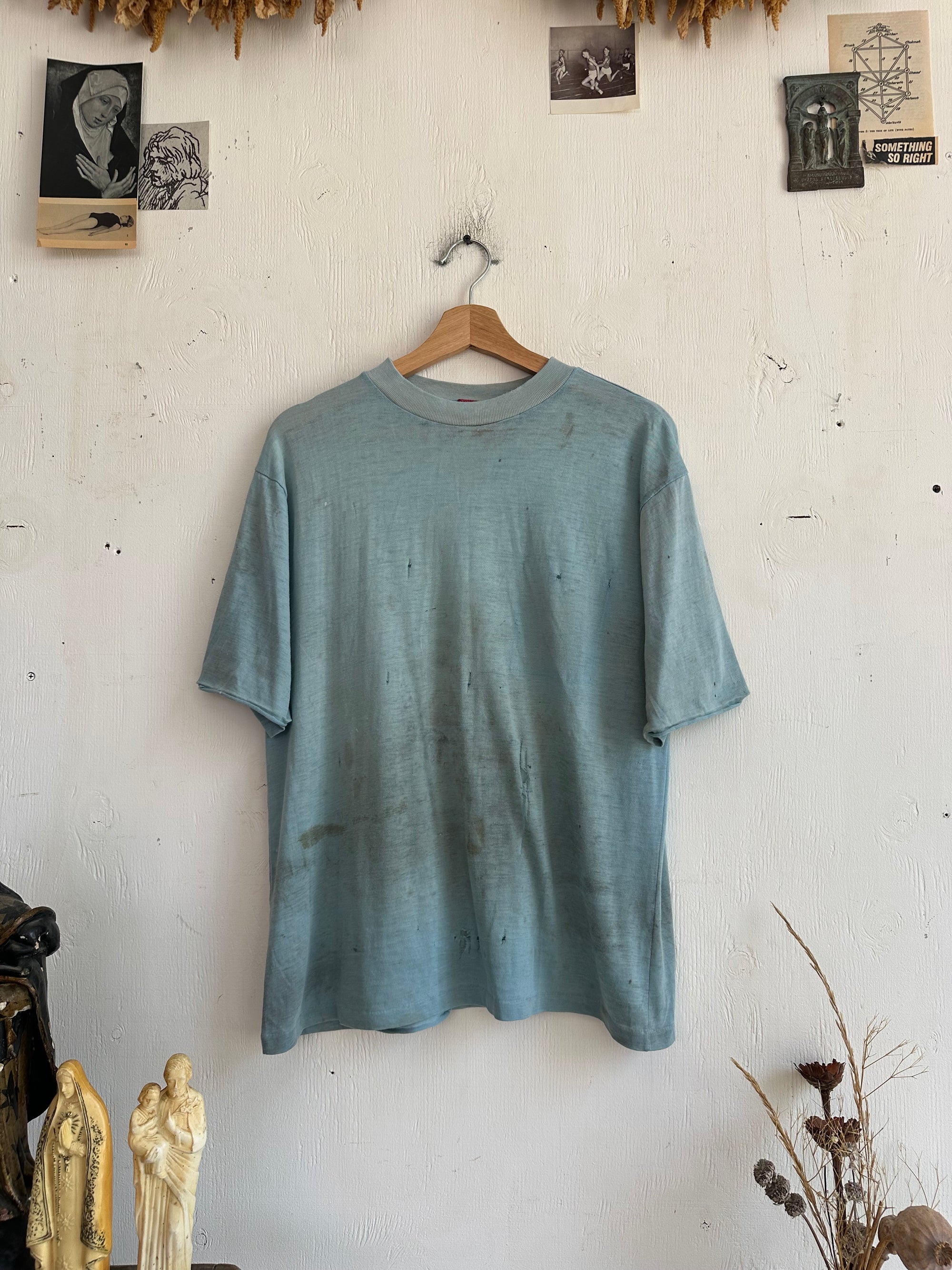 1960s Thrashed Blue Blank