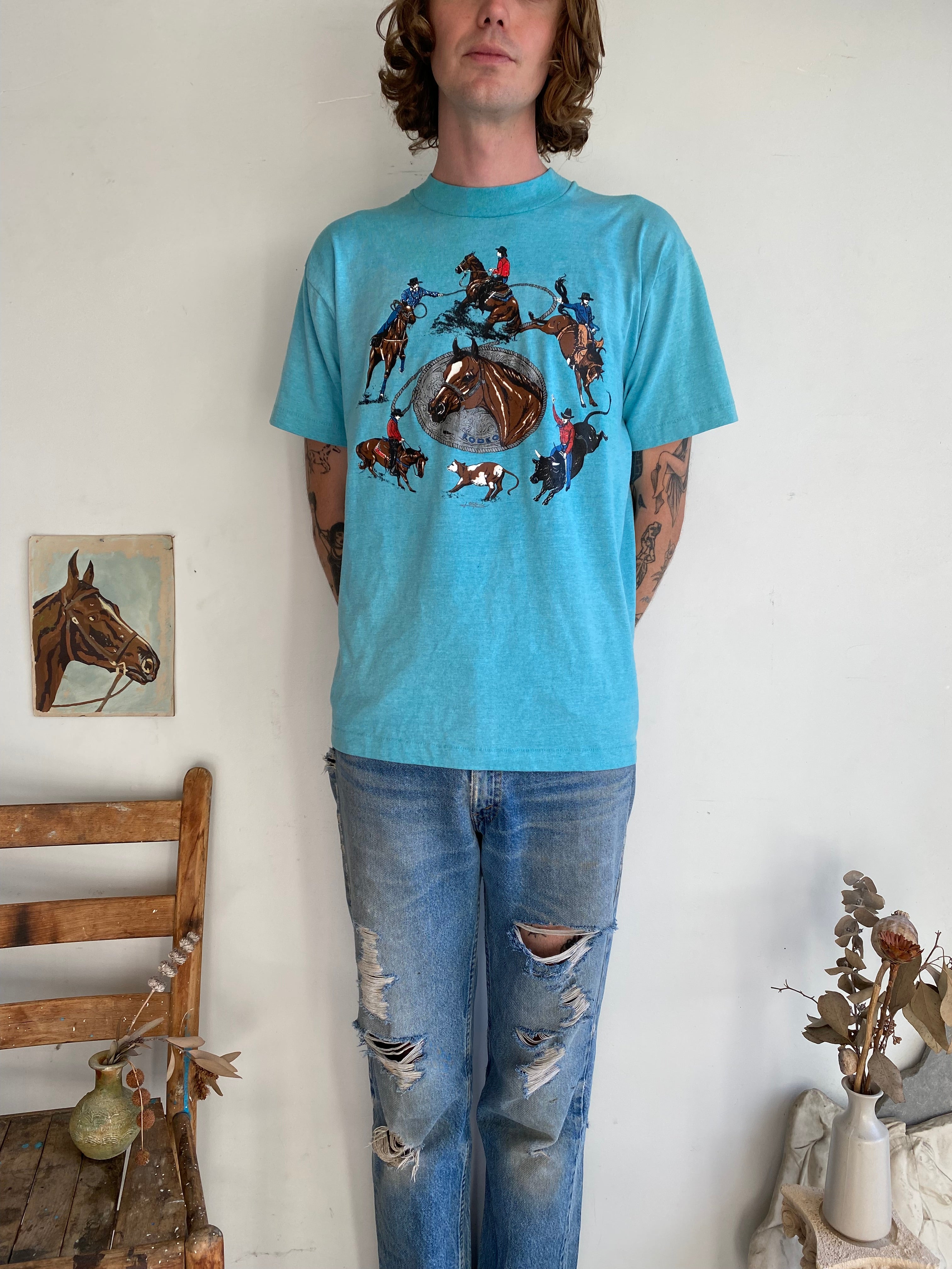 1990s Rodeo Circle T-Shirt (L/XL)