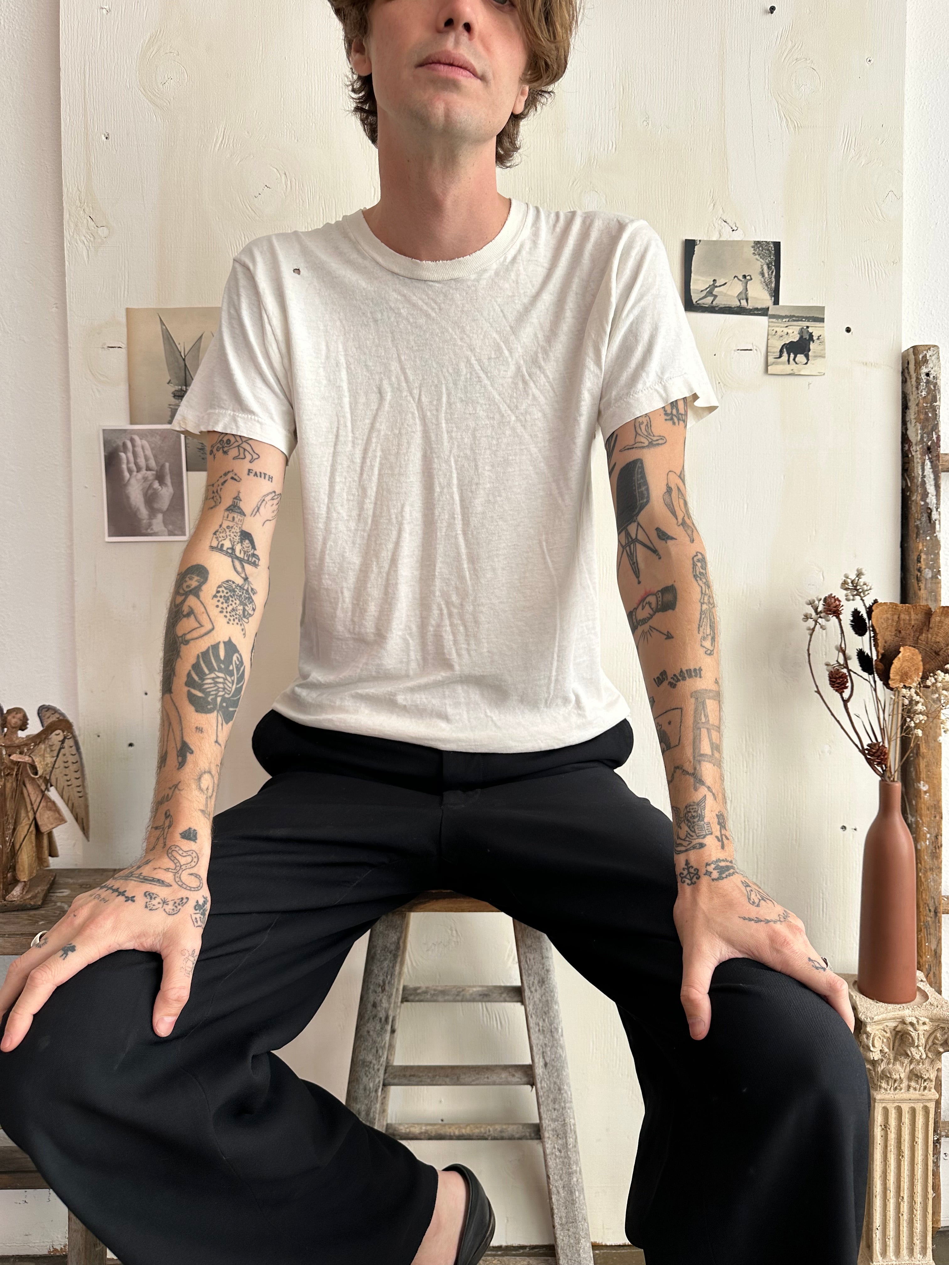 Well-Worn White T-Shirt (M/L)