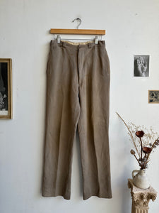 1950s Women’s Tan Whipcord Trousers (29 x 29)