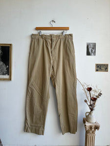 1960s Tan Work Trousers (34 x 30)