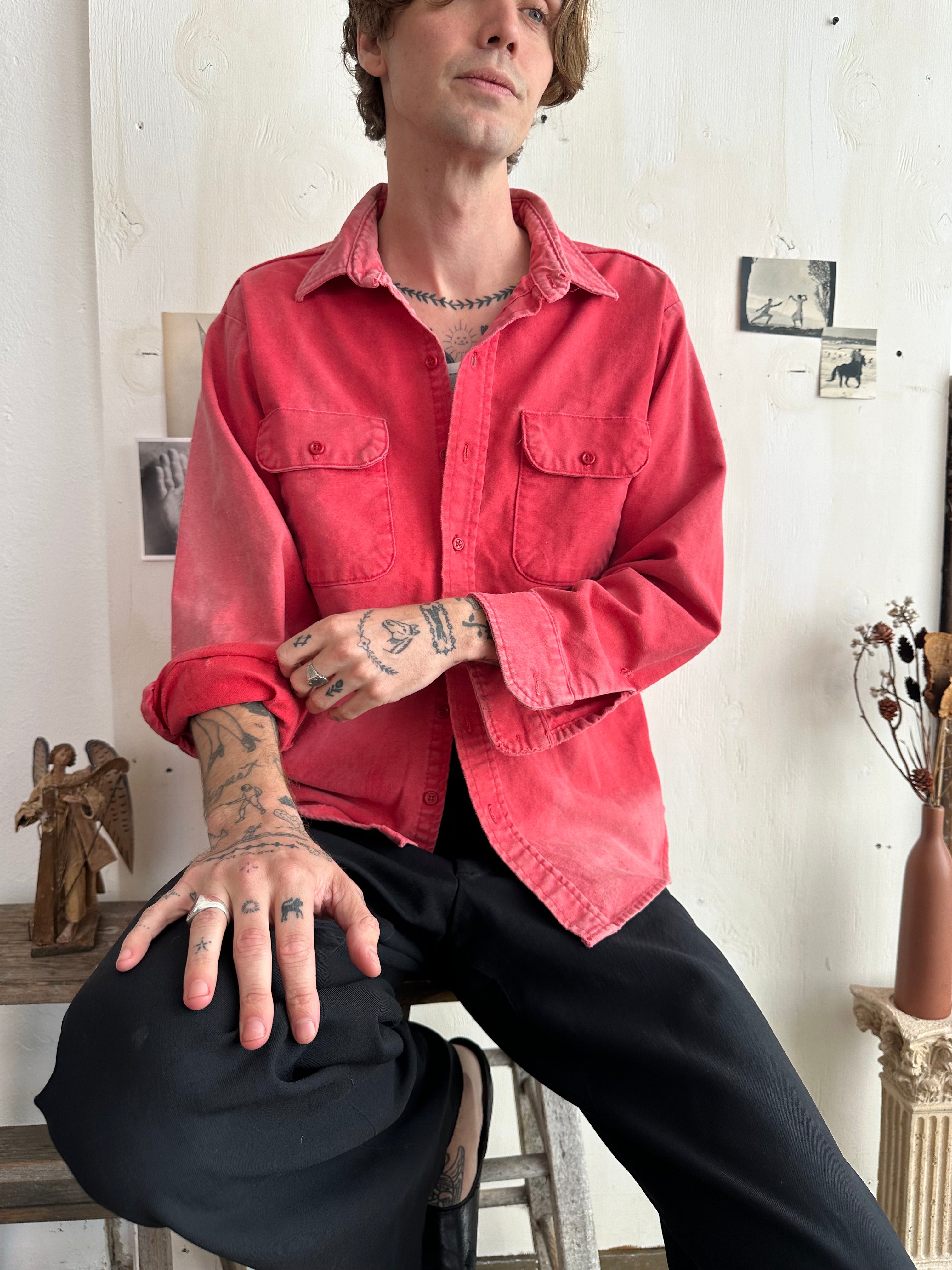 Sunfaded Red Work Shirt (L/XL)