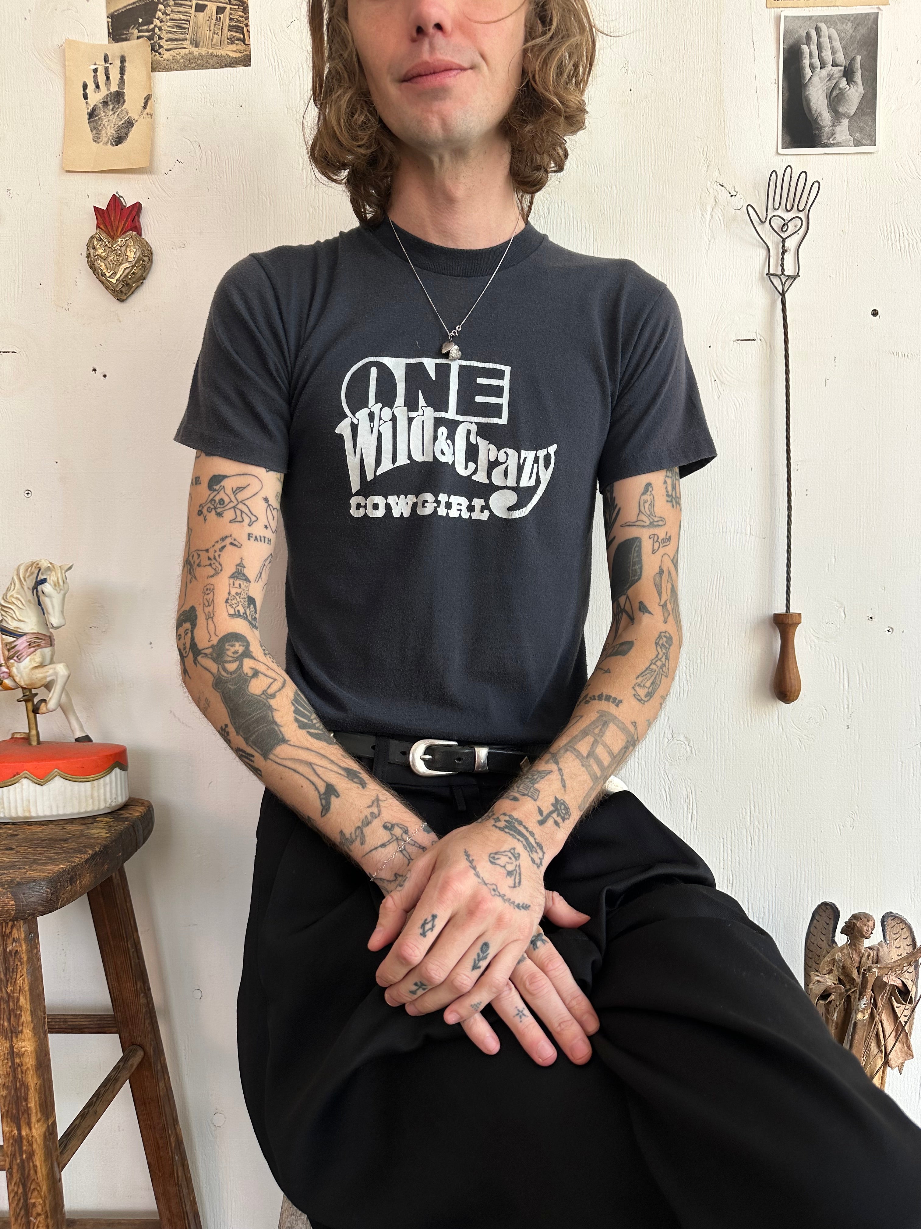 1970s Wild and Crazy Cowgirl Tee (S/M)