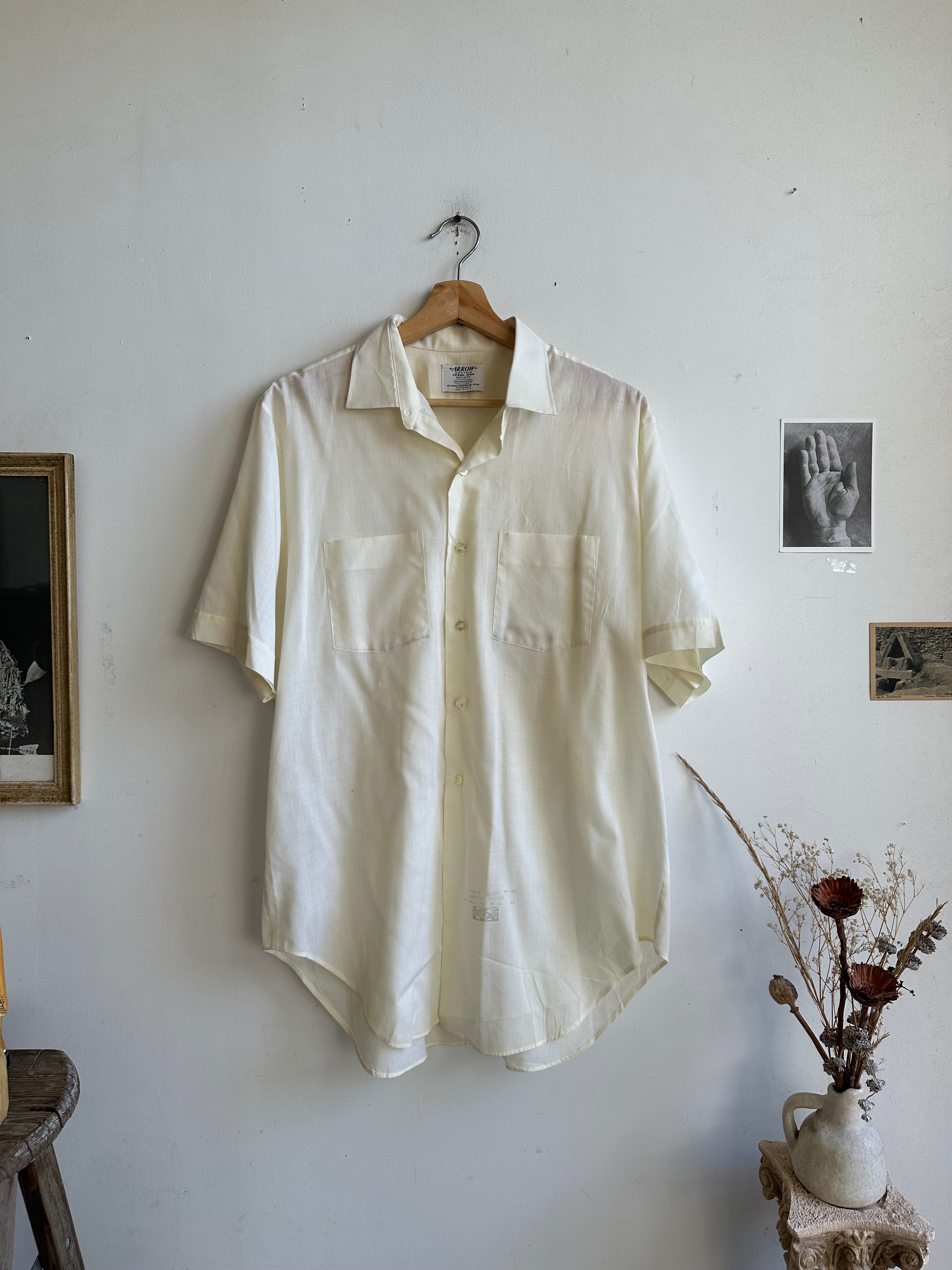 1960s Thin Stamped Shirt (XL)