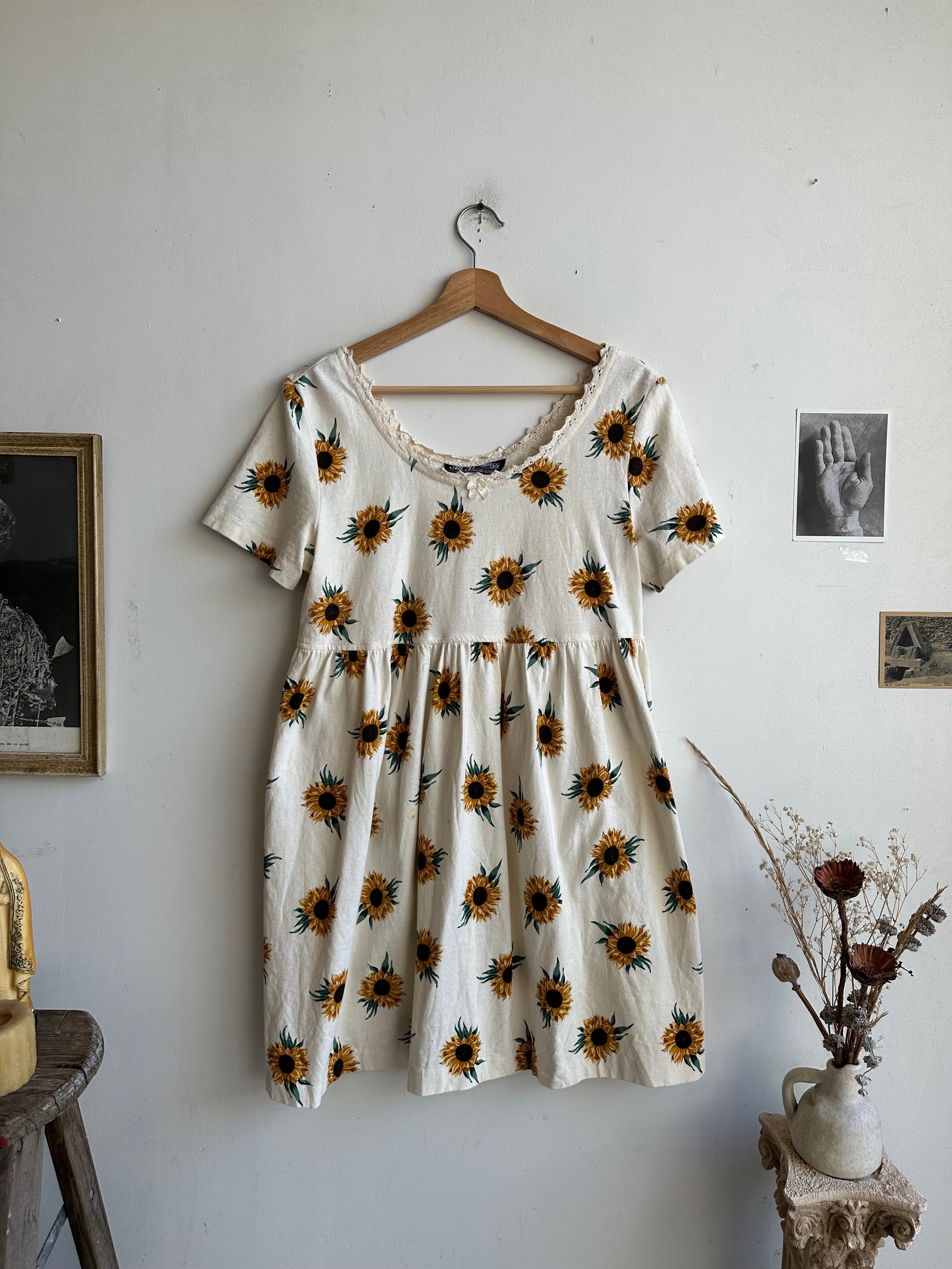 1990s Sunflower Dress (L/XL)