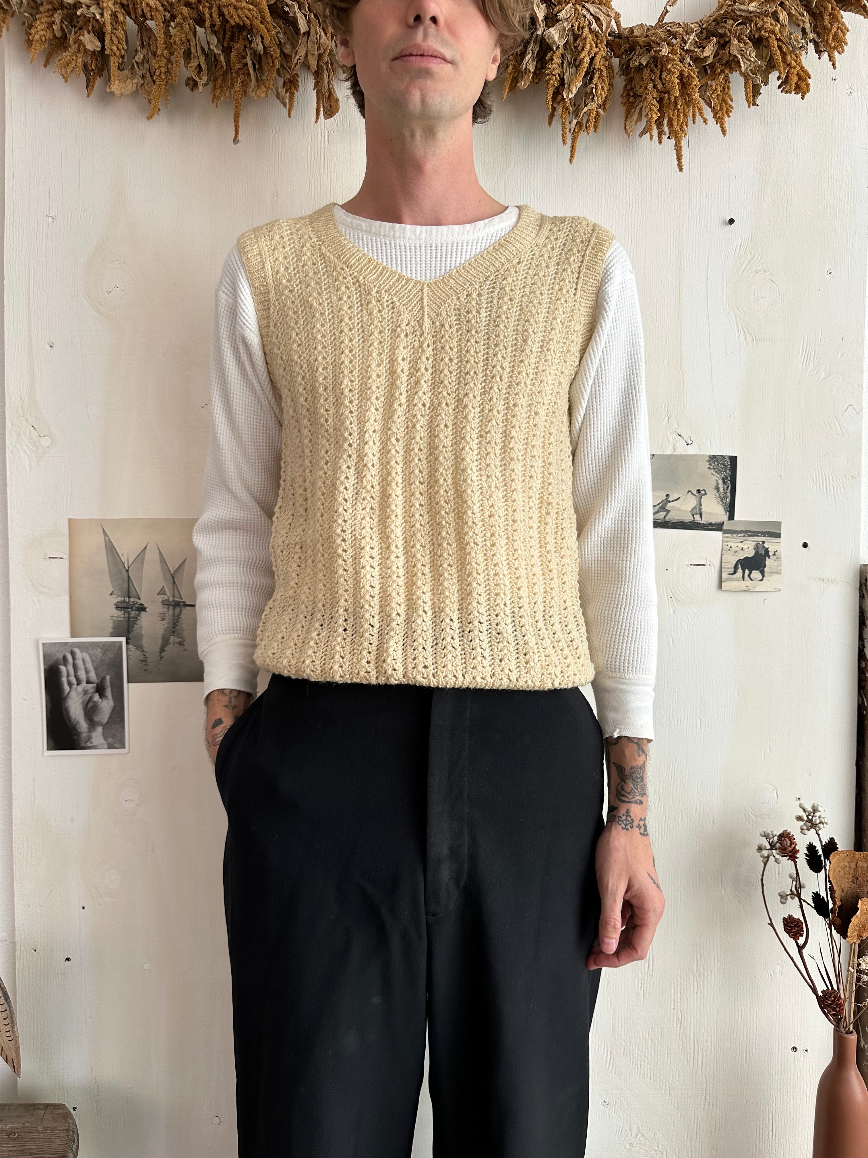 1960s Knitted Pullover Vest (Boxy M)